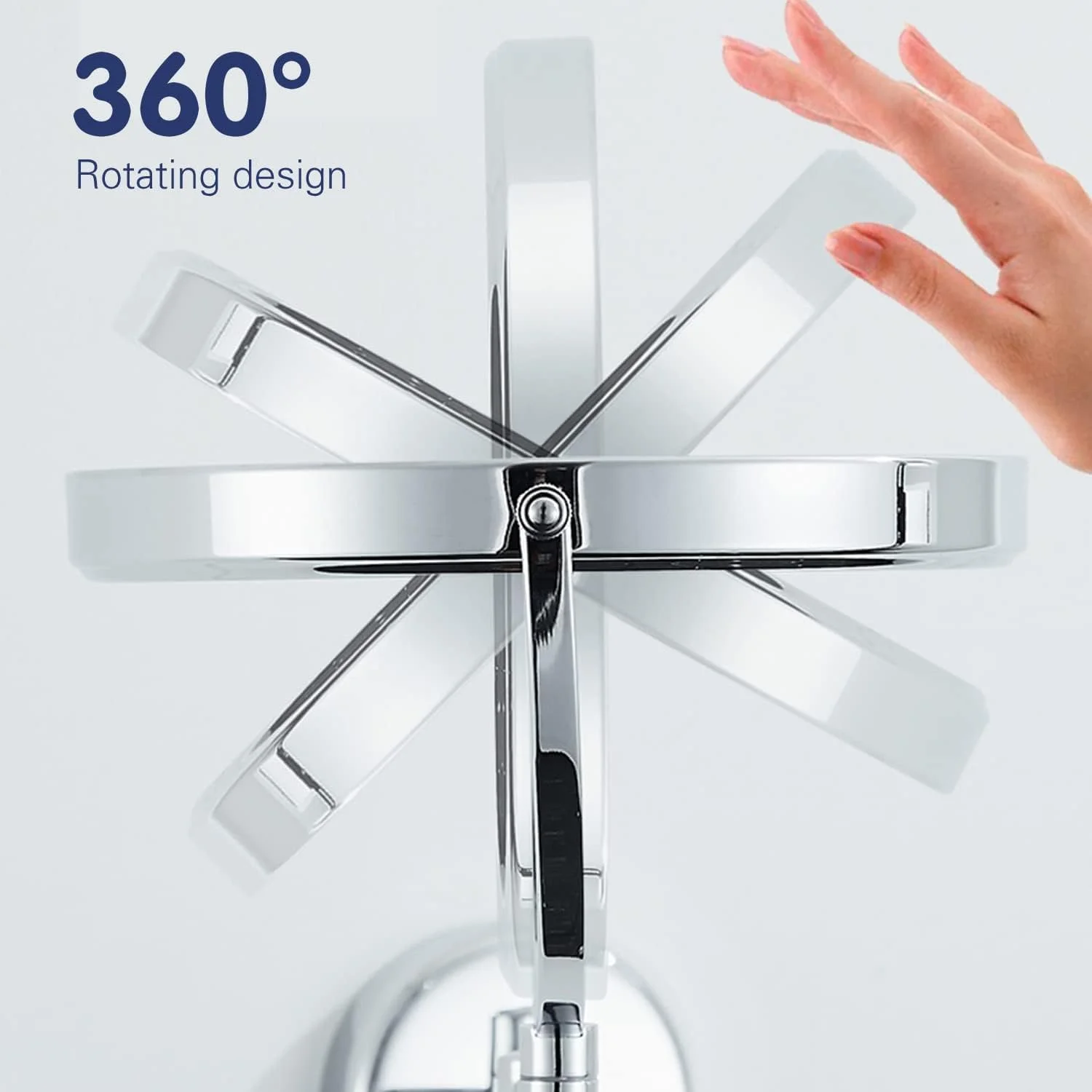 آینه آرایشی بزرگنمایی 1X/5X مونیرف با چراغ های LED، آینه آرایشی دیواری با باتری AAA و 3 رنگ نور و صفحه لمسی دیمر دار، آینه روشنایی دار 7 اینچی/18 سانتی متری آینه آرایشی بزرگنمایی 1X/5X مونیرف با چراغ های LED، آینه آرایشی دیواری با باتری AAA و 3 رنگ نور و صفحه لمسی دیمر دار، آینه روشنایی دار 7 اینچی/18 سانتی متری