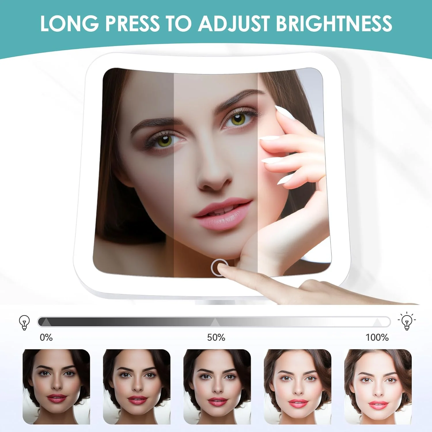 آینه بزرگنمایی با نور، آینه آرایشی روشن با بزرگنمایی 30 برابر با کنترل لمسی و مکنده، قابل شارژ، 3 رنگ نورپردازی، چرخش 360 درجه، آینه روشویی حمام و مسافرتی، مربعی آینه بزرگنمایی با نور، آینه آرایشی روشن با بزرگنمایی 30 برابر با کنترل لمسی و مکنده، قابل شارژ، 3 رنگ نورپردازی، چرخش 360 درجه، آینه روشویی حمام و مسافرتی، مربعی