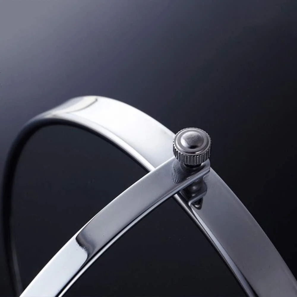 آینه آرایشی با بزرگنمایی 3 برابر، آینه زیبایی چرخان 6 اینچی، آینه آرایشی تاشو، آینه رومیزی آویز دیواری حمام (رنگ: نقره ای، اندازه: 6 اینچ 3X) آینه آرایشی با بزرگنمایی 3 برابر، آینه زیبایی چرخان 6 اینچی، آینه آرایشی تاشو، آینه رومیزی آویز دیواری حمام (رنگ: نقره ای، اندازه: 6 اینچ 3X)