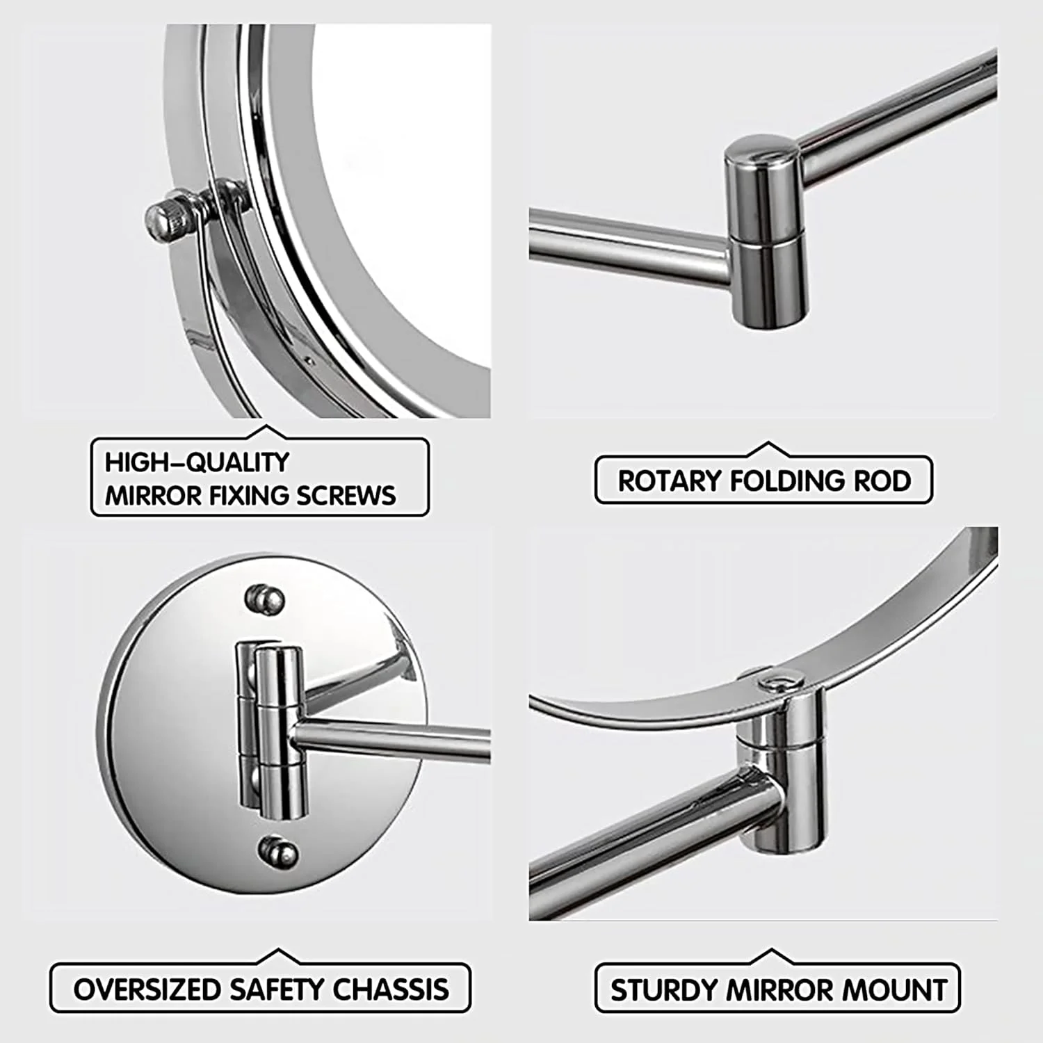 آینه آرایشی بزرگنمایی 1X/5X مونیرف با چراغ های LED، آینه آرایشی دیواری با باتری AAA و 3 رنگ نور و صفحه لمسی دیمر دار، آینه روشنایی دار 7 اینچی/18 سانتی متری آینه آرایشی بزرگنمایی 1X/5X مونیرف با چراغ های LED، آینه آرایشی دیواری با باتری AAA و 3 رنگ نور و صفحه لمسی دیمر دار، آینه روشنایی دار 7 اینچی/18 سانتی متری