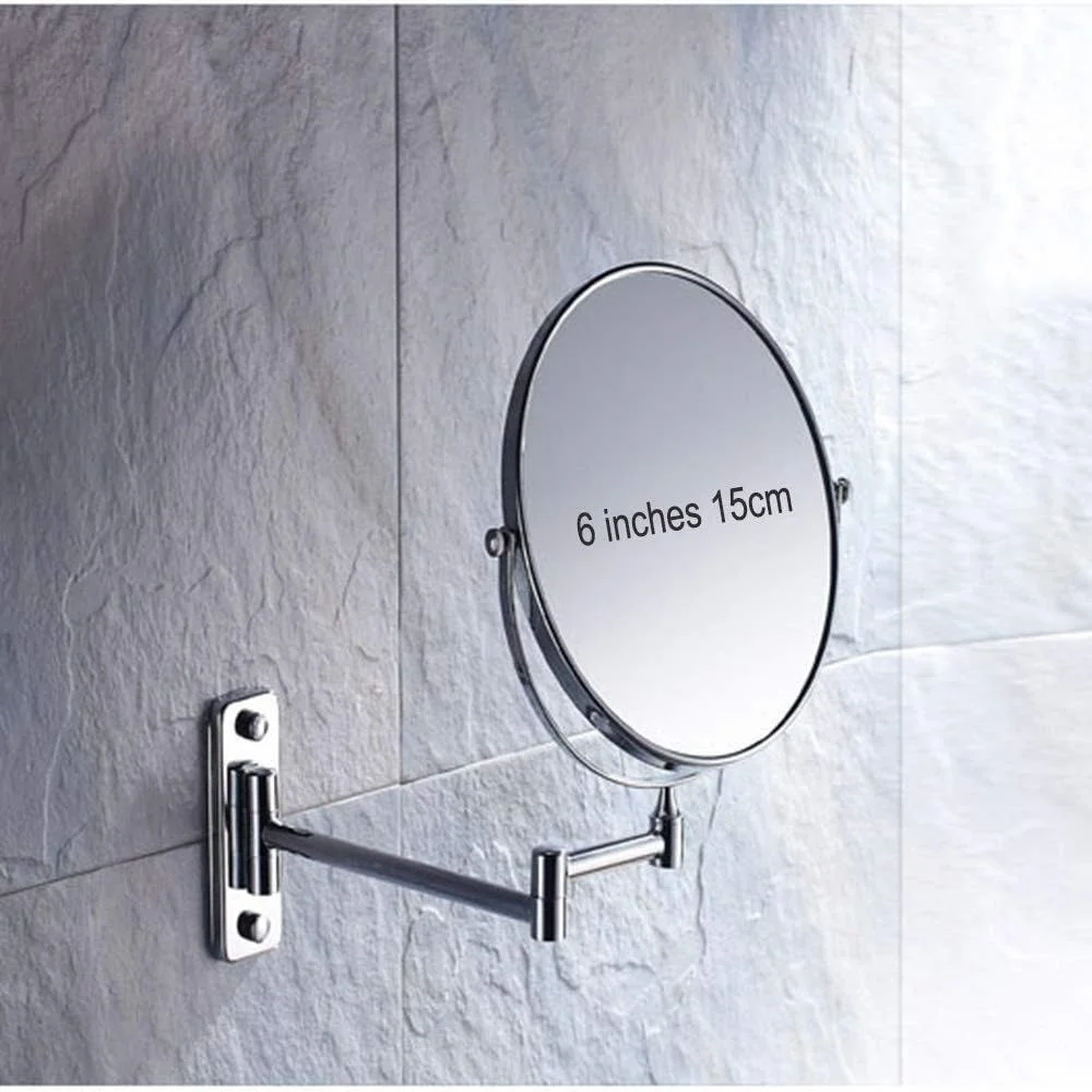 آینه آرایشی با بزرگنمایی 3 برابر، آینه زیبایی چرخان 6 اینچی، آینه آرایشی تاشو، آینه رومیزی آویز دیواری حمام (رنگ: نقره ای، اندازه: 6 اینچ 3X) آینه آرایشی با بزرگنمایی 3 برابر، آینه زیبایی چرخان 6 اینچی، آینه آرایشی تاشو، آینه رومیزی آویز دیواری حمام (رنگ: نقره ای، اندازه: 6 اینچ 3X)