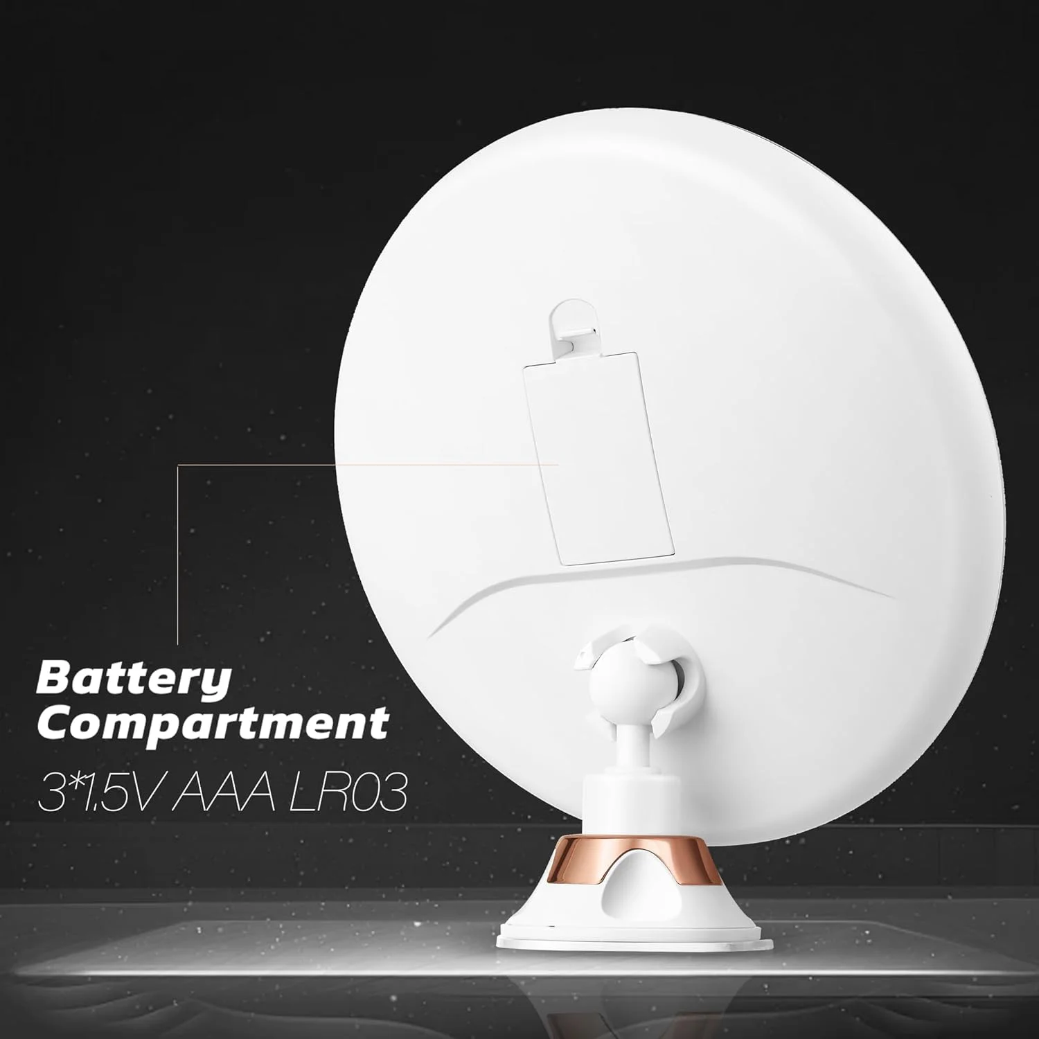 آینه آرایشی چراغ دار 8 اینچی - آینه بزرگنمایی 10 برابر با مکنده - آینه حمام - نصب آسان - مفصل چرخان 360 درجه (طلایی) آینه آرایشی چراغ دار 8 اینچی - آینه بزرگنمایی 10 برابر با مکنده - آینه حمام - نصب آسان - مفصل چرخان 360 درجه (طلایی)