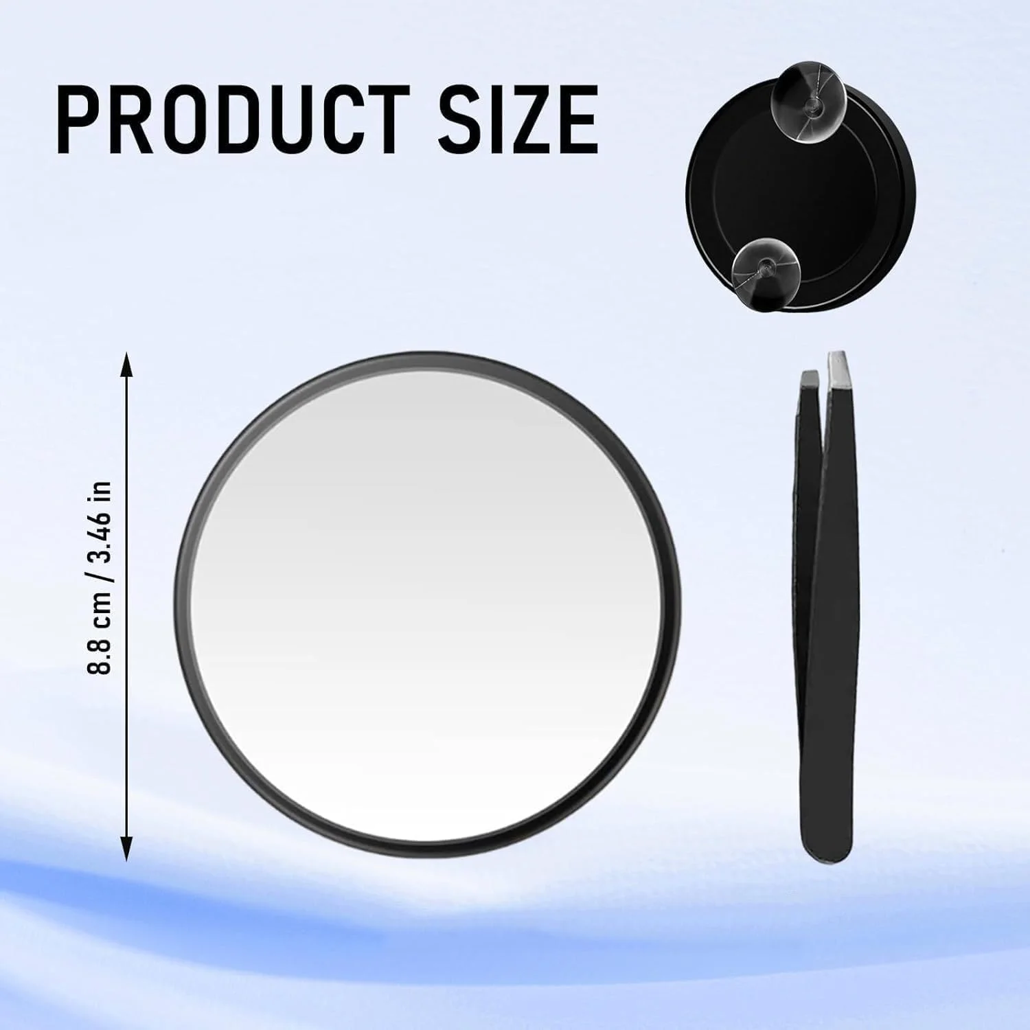 آینه آرایشی بزرگنمایی، آینه آرایشی کوچک و جمع و جور با بزرگنمایی 30 برابر برای زنان، مردان و دختران، آینه آرایشی قابل حمل 8.8 سانتی متری / 3.5 اینچی با مکنده و موچین برای خانه، حمام، دفتر و مسافرت آینه آرایشی بزرگنمایی، آینه آرایشی کوچک و جمع و جور با بزرگنمایی 30 برابر برای زنان، مردان و دختران، آینه آرایشی قابل حمل 8.8 سانتی متری / 3.5 اینچی با مکنده و موچین برای خانه، حمام، دفتر و مسافرت