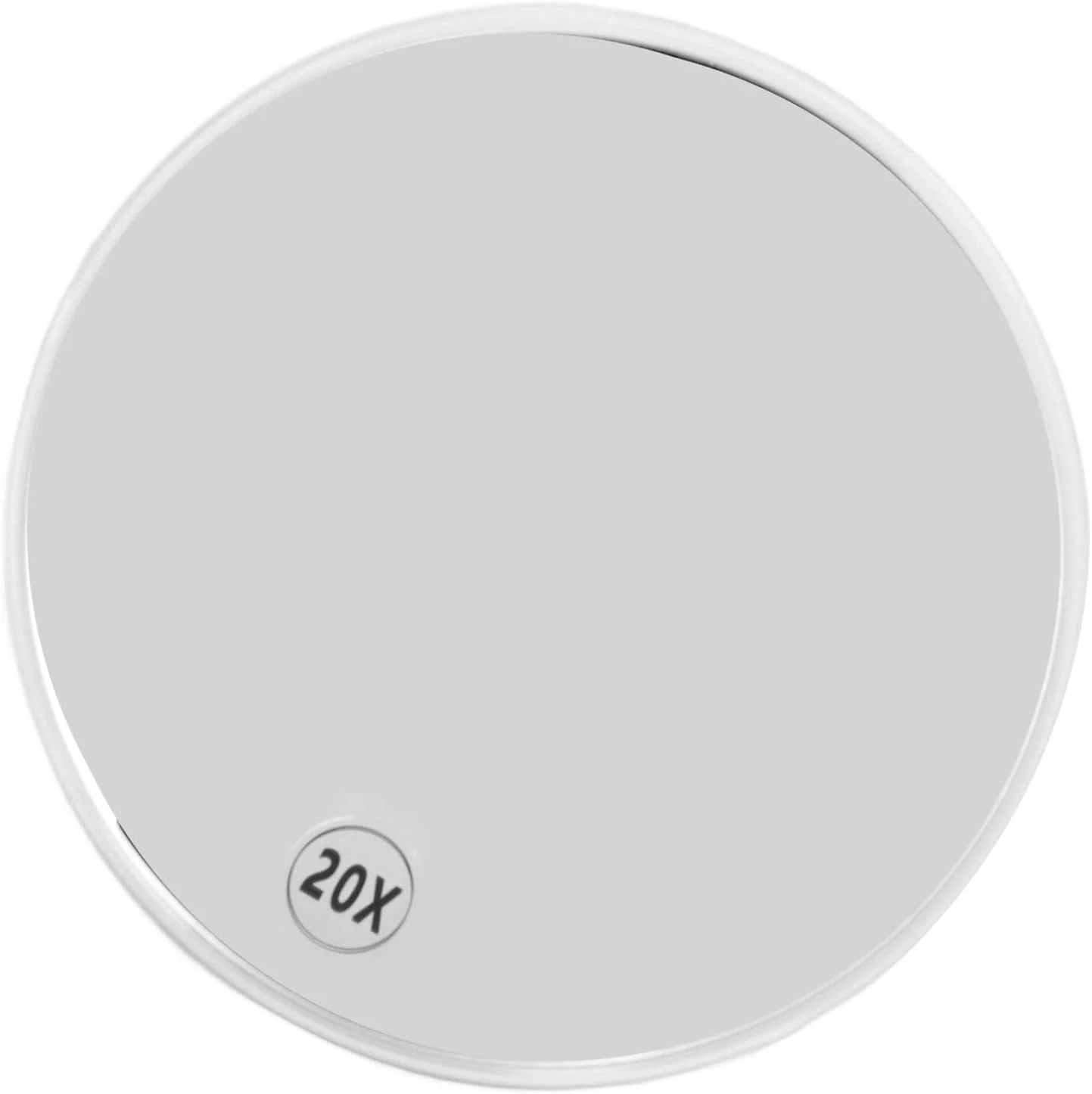 آینه بزرگنمایی با بزرگنمایی 20 برابر، آینه گرد قابل حمل برای حمام، مکش قوی، سفید آینه بزرگنمایی با بزرگنمایی 20 برابر، آینه گرد قابل حمل برای حمام، مکش قوی، سفید