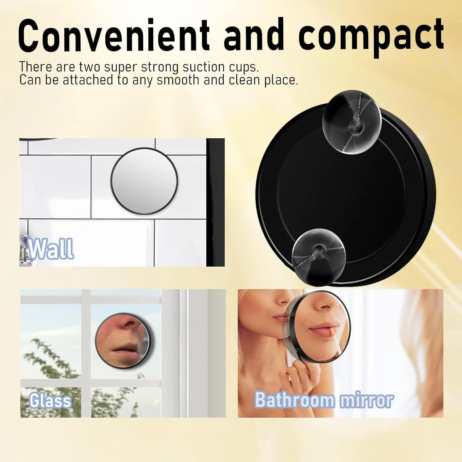 آینه آرایشی بزرگنمایی، آینه آرایشی کوچک و جمع و جور با بزرگنمایی 30 برابر برای زنان، مردان و دختران، آینه آرایشی قابل حمل 8.8 سانتی متری / 3.5 اینچی با مکنده و موچین برای خانه، حمام، دفتر و مسافرت آینه آرایشی بزرگنمایی، آینه آرایشی کوچک و جمع و جور با بزرگنمایی 30 برابر برای زنان، مردان و دختران، آینه آرایشی قابل حمل 8.8 سانتی متری / 3.5 اینچی با مکنده و موچین برای خانه، حمام، دفتر و مسافرت