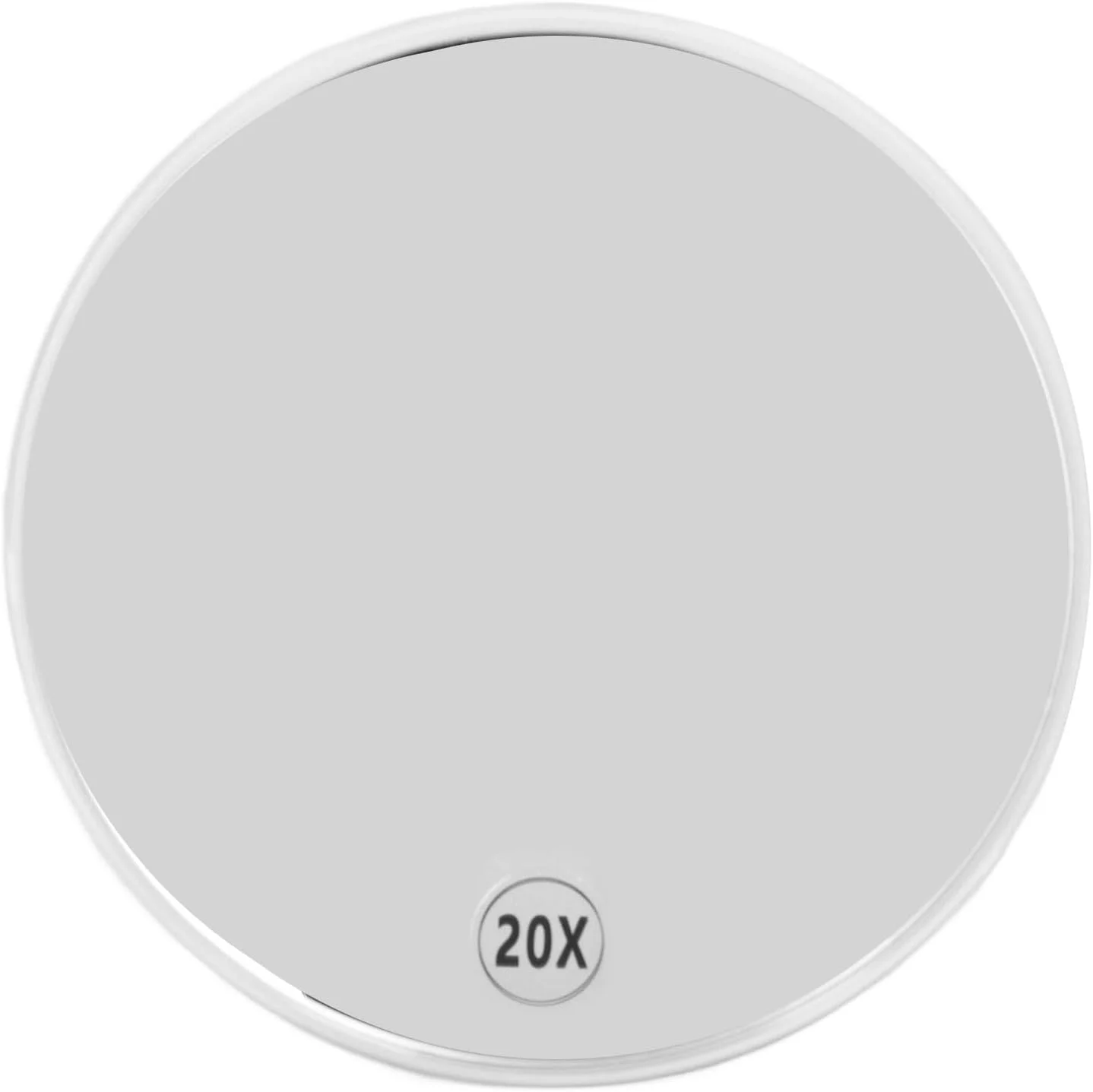 آینه بزرگنمایی با بزرگنمایی 20 برابر، آینه گرد قابل حمل برای حمام، مکش قوی، سفید آینه بزرگنمایی با بزرگنمایی 20 برابر، آینه گرد قابل حمل برای حمام، مکش قوی، سفید