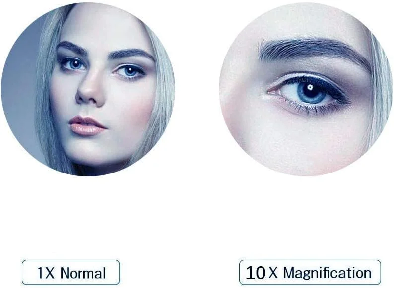 آینه آرایشی دیواری دو طرفه 8 اینچی با بزرگنمایی 10 برابر، چرخش 360 درجه دو طرفه، آینه اصلاح و آرایش قابل گسترش Leunlee آینه آرایشی دیواری دو طرفه 8 اینچی با بزرگنمایی 10 برابر، چرخش 360 درجه دو طرفه، آینه اصلاح و آرایش قابل گسترش Leunlee