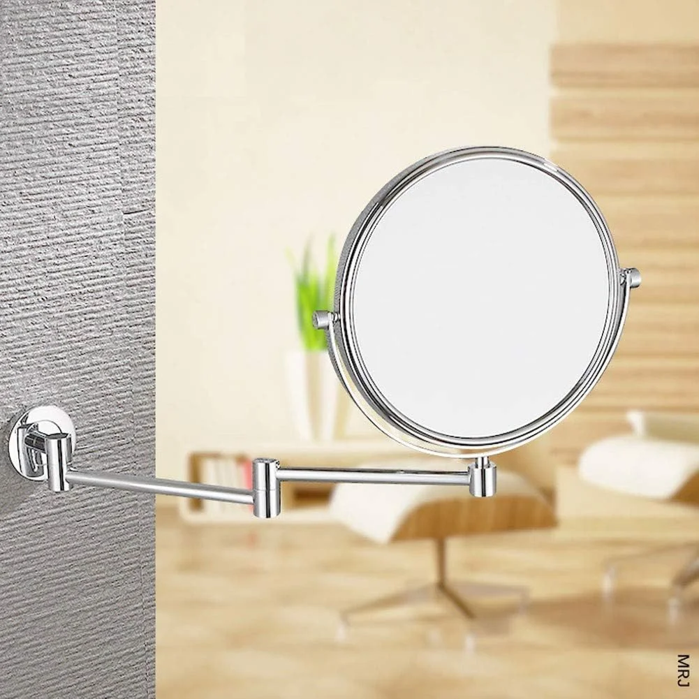 آینه آرایشی دیواری دو طرفه 8 اینچی با بزرگنمایی 10 برابر، چرخش 360 درجه دو طرفه، آینه اصلاح و آرایش قابل گسترش Leunlee آینه آرایشی دیواری دو طرفه 8 اینچی با بزرگنمایی 10 برابر، چرخش 360 درجه دو طرفه، آینه اصلاح و آرایش قابل گسترش Leunlee