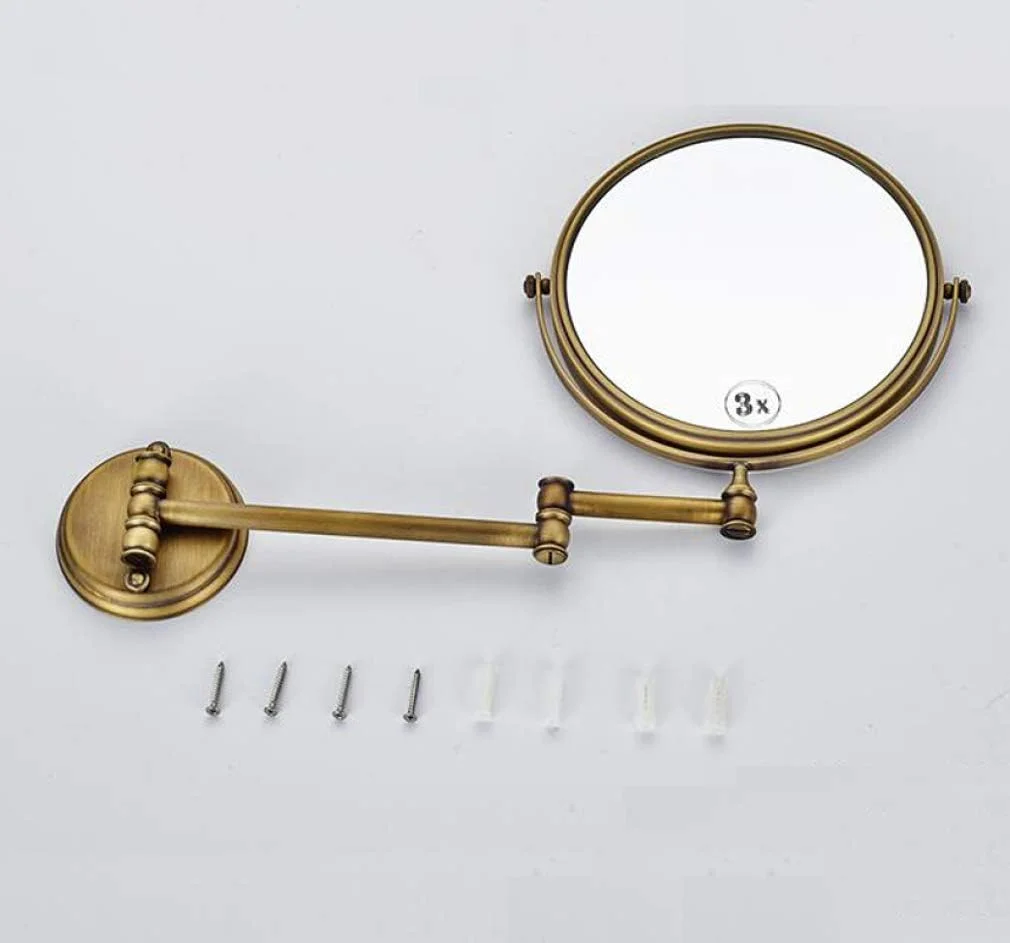 آینه آرایشی، آینه زیبایی با بزرگنمایی 3 برابر، آینه دو طرفه دیواری حمام با چرخش 360 درجه، آینه آرایشی قابل افزایش، رنگ عتیقه (رنگ عتیقه 8 اینچ) آینه آرایشی، آینه زیبایی با بزرگنمایی 3 برابر، آینه دو طرفه دیواری حمام با چرخش 360 درجه، آینه آرایشی قابل افزایش، رنگ عتیقه (رنگ عتیقه 8 اینچ)