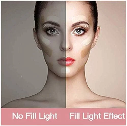 آینه حمام گرد 8 اینچی دو طرفه با قابلیت چرخش 360 درجه، دارای چراغ و بزرگنمایی 10 برابری، قابل نصب روی دیوار و شارژ USB، ایده آل برای آرایش - Leunlee