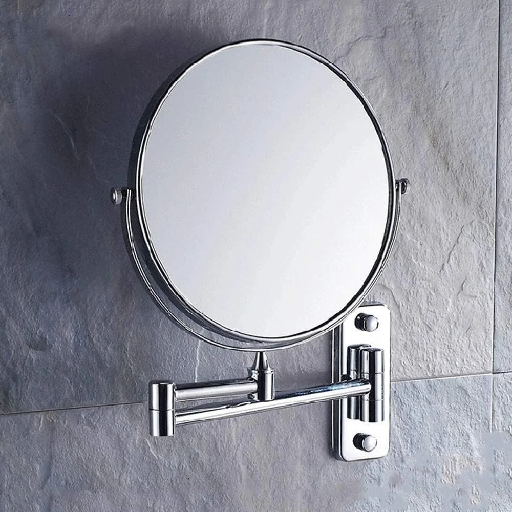 آینه آرایشی بزرگنمایی 3 برابری آینه زیبایی آینه آرایشی چرخان 6 اینچی آینه رومیزی تاشو آینه دیواری حمام (نقره ای 6 اینچ 3X) آینه آرایشی بزرگنمایی 3 برابری آینه زیبایی آینه آرایشی چرخان 6 اینچی آینه رومیزی تاشو آینه دیواری حمام (نقره ای 6 اینچ 3X)