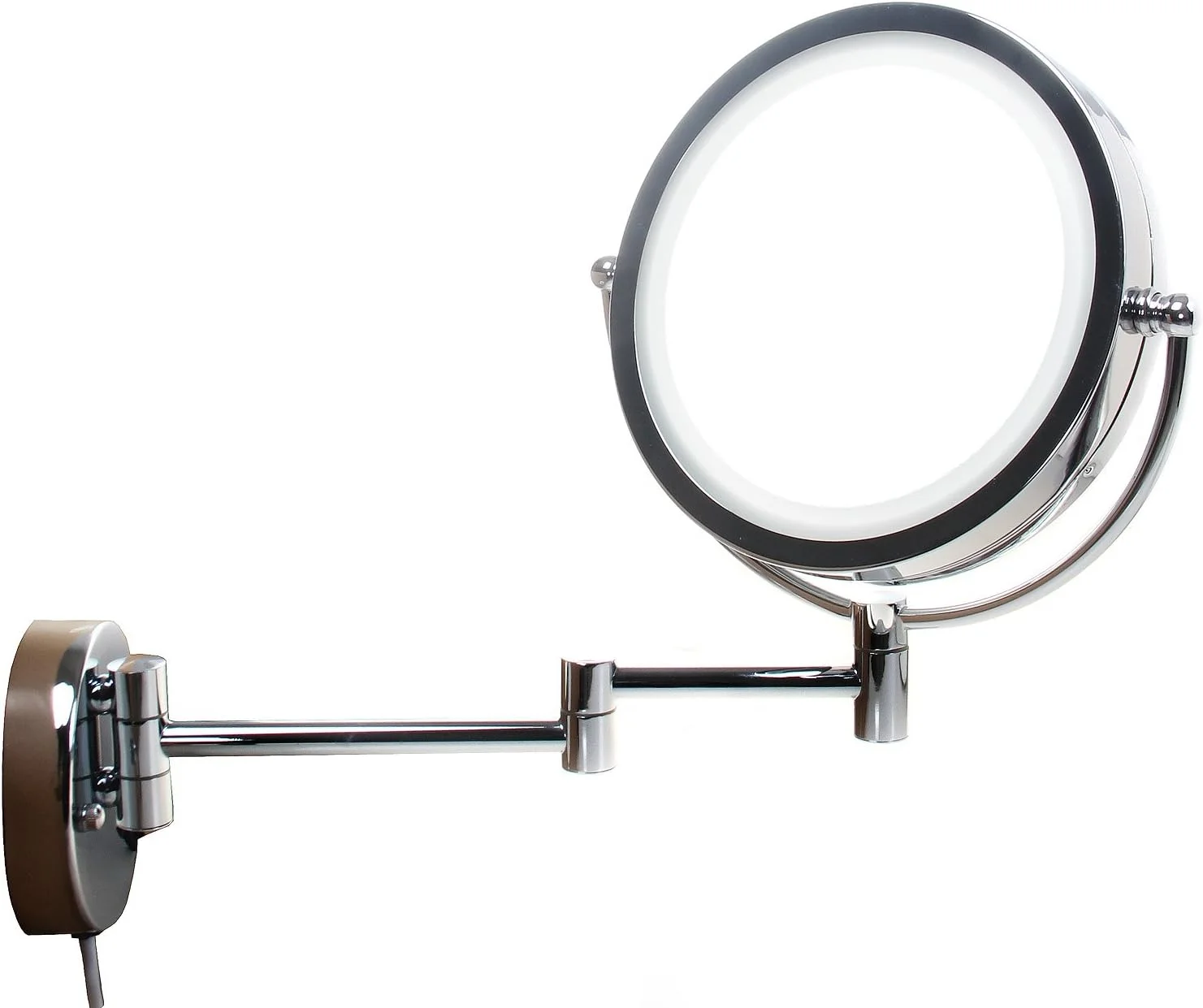 آینه دیواری آرایشی LED TUKA، بزرگنمایی 7X، آینه حمام آرایشی 8.5 اینچی، فلز کروم واقعی، آینه تاشو با نور برای اصلاح صورت، دو طرفه: استاندارد + بزرگنمایی 1:7. TKD3129-7X آینه دیواری آرایشی LED TUKA، بزرگنمایی 7X، آینه حمام آرایشی 8.5 اینچی، فلز کروم واقعی، آینه تاشو با نور برای اصلاح صورت، دو طرفه: استاندارد + بزرگنمایی 1:7. TKD3129-7X