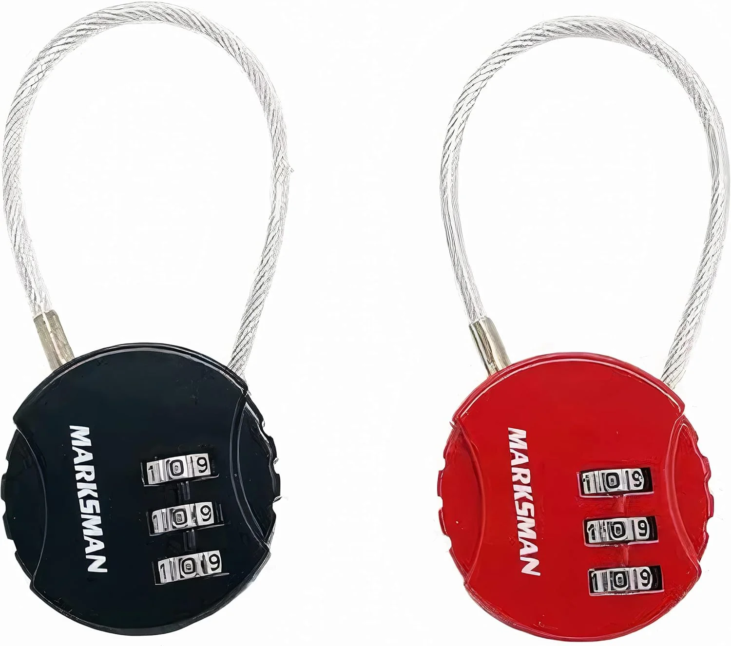 قفل ترکیبی AZK [بسته 2 عددی] - قفل های کوچک بدون کلید قابل تنظیم مجدد، قفل آلیاژ روی 3 رقمی برای کمدهای مدرسه و ورزشگاه، کیف دستی، کابینت، چمدان و جعبه ابزار