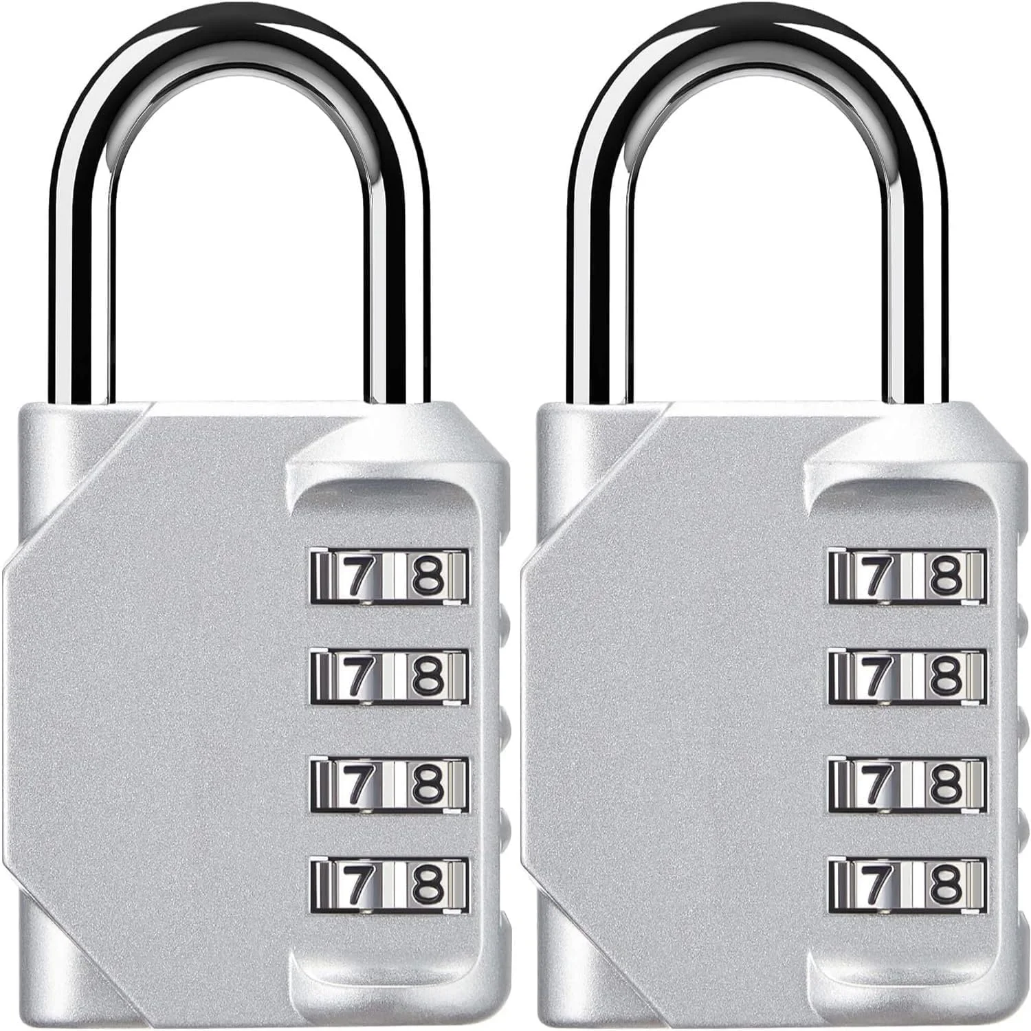 قفل ترکیبی Aputue، بسته 2 عددی قفل 4 رقمی بیرونی با کلید، قفل امنیتی سنگین و مقاوم در برابر آب و هوا برای کمدهای ورزشی، چمدان، دروازه ها، حصارها و جعبه های ذخیره سازی