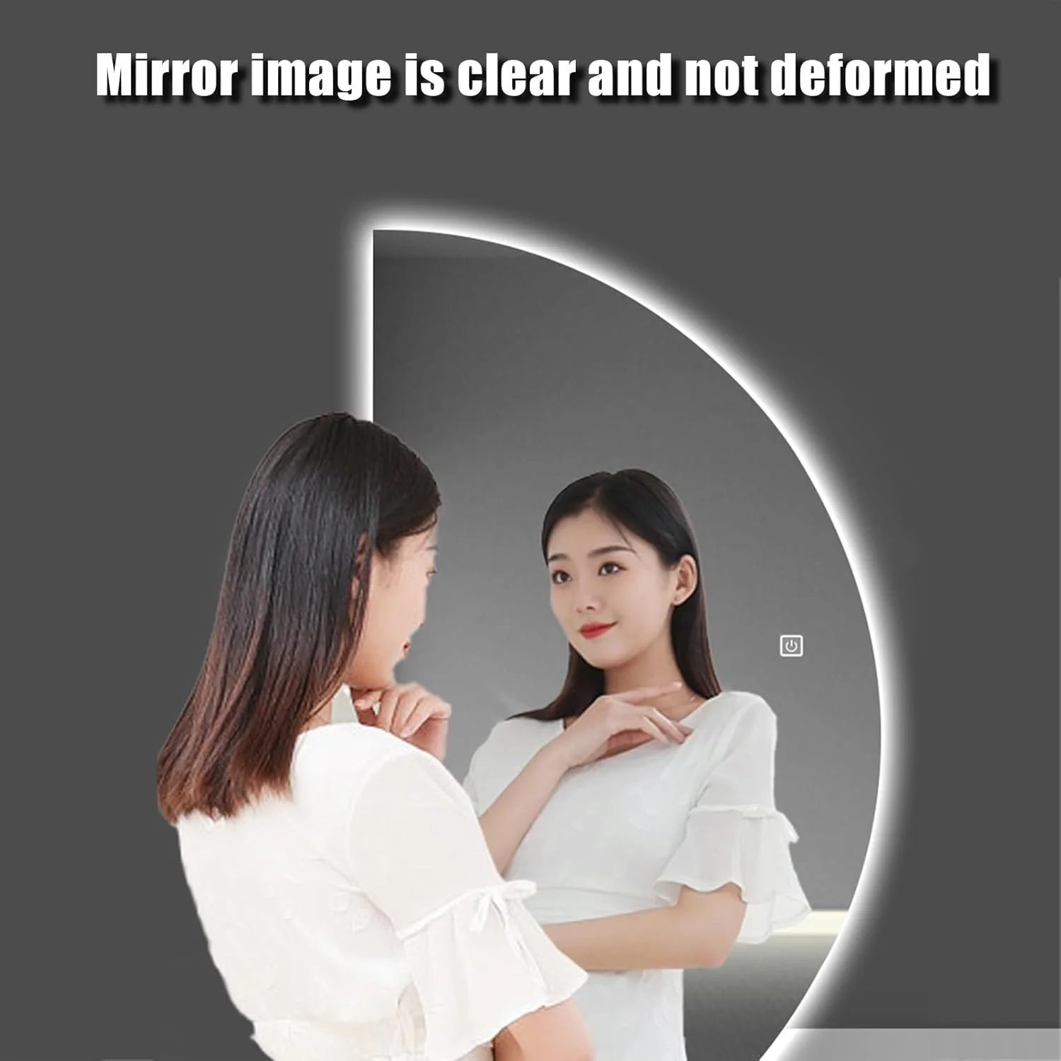 آینه حمام LED نیم دایره LYXWGRZD، آینه دیواری ضد بخار، آینه دیواری نامنظم نیم گرد، آینه روشویی حمام با نورپردازی 3 رنگ و قابلیت تنظیم نور (رنگ: L، اندازه: 20x39 اینچ/50x100 سانتی متر) آینه حمام LED نیم دایره LYXWGRZD، آینه دیواری ضد بخار، آینه دیواری نامنظم نیم گرد، آینه روشویی حمام با نورپردازی 3 رنگ و قابلیت تنظیم نور (رنگ: L، اندازه: 20x39 اینچ/50x100 سانتی متر)