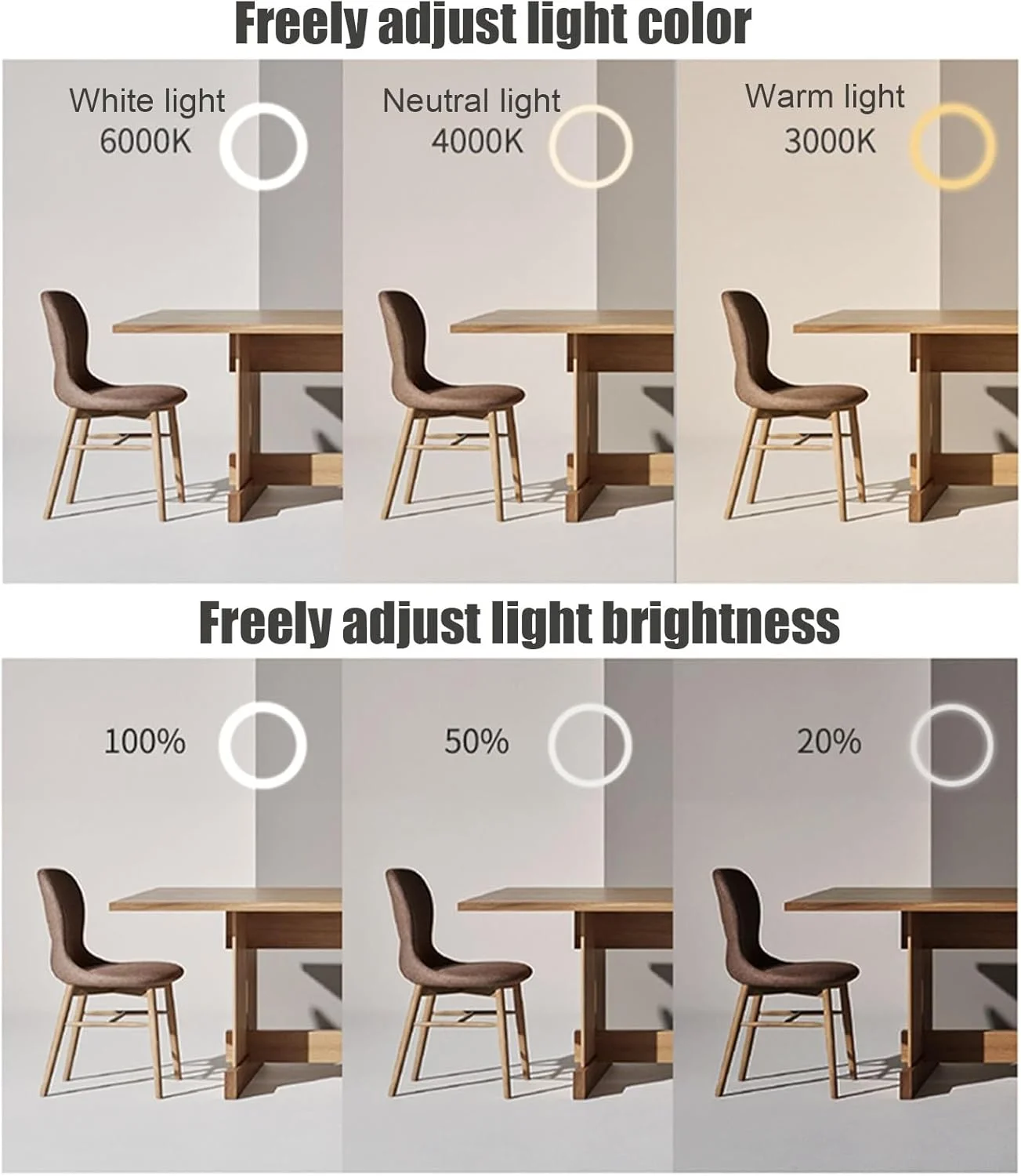 آینه حمام نیم دایره LYXWGRZD، آینه دیواری نامنظم نیمه ماه با عملکرد ضد مه، آینه روشویی حمام LED با نورپردازی 3 رنگ قابل تنظیم، نصب شده روی دیوار (رنگ: L، اندازه: 24x47 اینچ/6