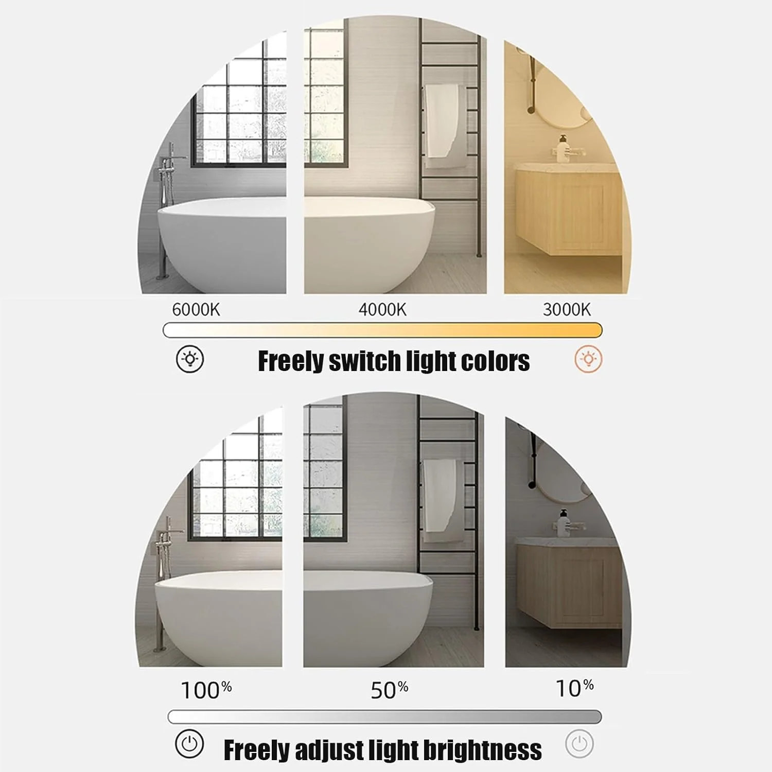 آینه حمام نامنظم LYXWGRZD با نور LED، آینه دیواری با ضد بخار، آینه تزئینی به شکل قطره اشک، آینه آرایش آویز با 3 رنگ قابل تنظیم (رنگ: B+time، اندازه: 70x90 سانتی متر) آینه حمام نامنظم LYXWGRZD با نور LED، آینه دیواری با ضد بخار، آینه تزئینی به شکل قطره اشک، آینه آرایش آویز با 3 رنگ قابل تنظیم (رنگ: B+time، اندازه: 70x90 سانتی متر)