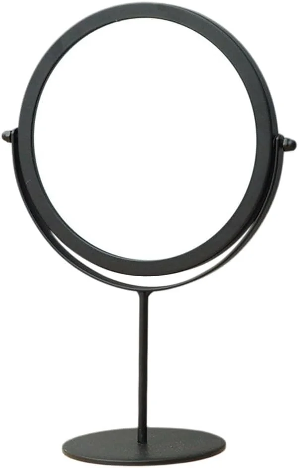 آینه آرایشی رومیزی Lurrose، آینه شیشه ای، آینه 360 درجه، ابزار آرایش برای میز توالت، حمام (مشکی) آینه آرایشی رومیزی Lurrose، آینه شیشه ای، آینه 360 درجه، ابزار آرایش برای میز توالت، حمام (مشکی)
