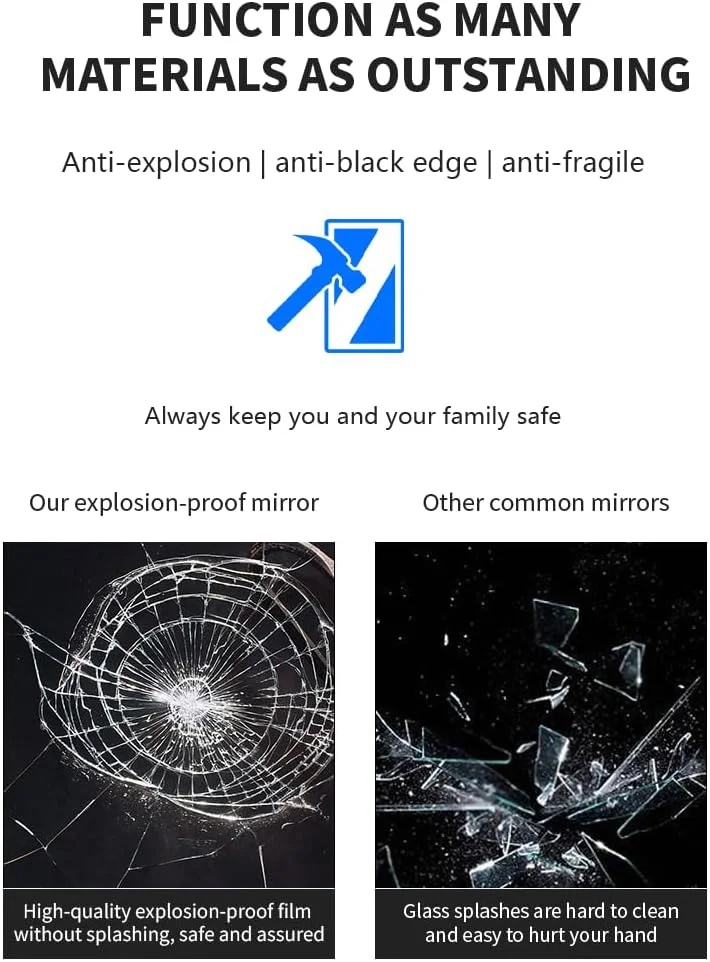 آینه LED بیضی شکل Luminorcrest، 50 * 70 سانتی متر، آینه هوشمند حمام با نور، ضد بخار، 3 رنگ قابل تنظیم، نورپردازی جلو و عقب، CRI90+، دکمه لمسی