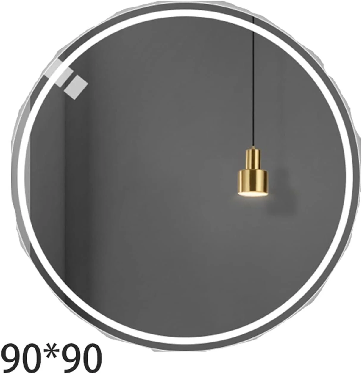 آینه حمام LOYOUYEO، آینه گرد ضد بخار خود چسب مناسب اصلاح صورت و آرایش