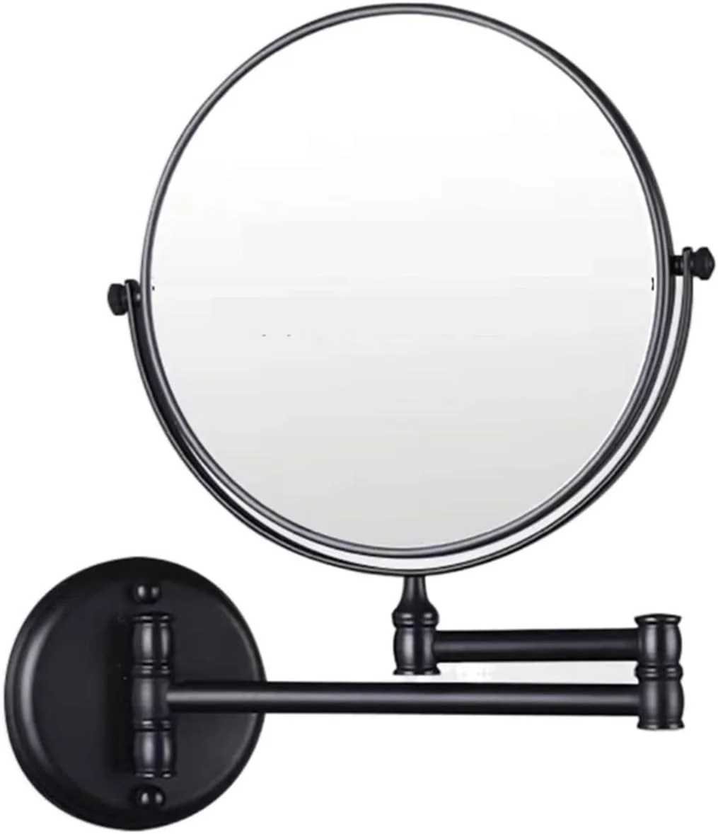 آینه آرایشی تاشو تلسکوپی دیواری دو طرفه گرد LOYOUYEO برای حمام و آرایش آینه آرایشی تاشو تلسکوپی دیواری دو طرفه گرد LOYOUYEO برای حمام و آرایش