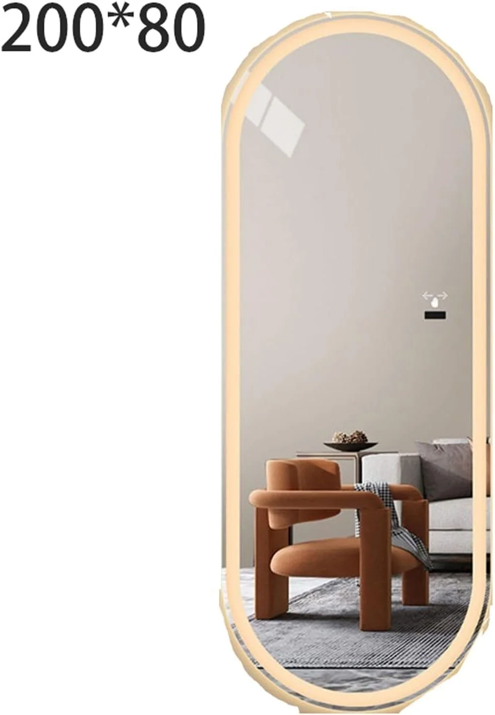 آینه دستشویی LOYOUYEO آینه های لمسی حمام آینه های تمام قد بلند هوشمند نورپردازی آینه حمام نور پس زمینه Spiegel حمام هوشمند