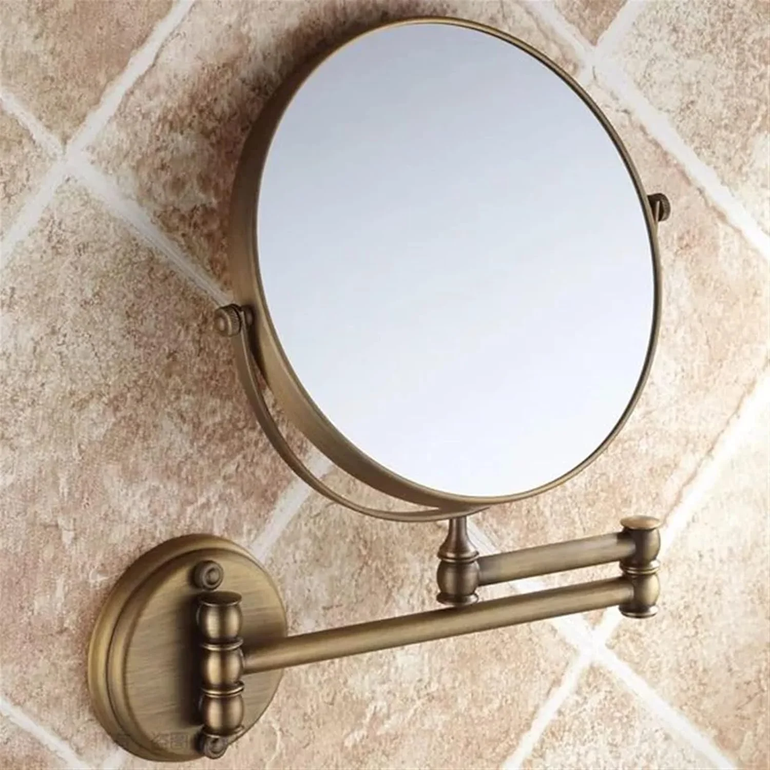 آینه حمام LOYOUYEO آینه های حمام چرخان مسی عتیقه آینه دیواری حمام جمع شونده آینه گرد آرایش آینه حمام LOYOUYEO آینه های حمام چرخان مسی عتیقه آینه دیواری حمام جمع شونده آینه گرد آرایش