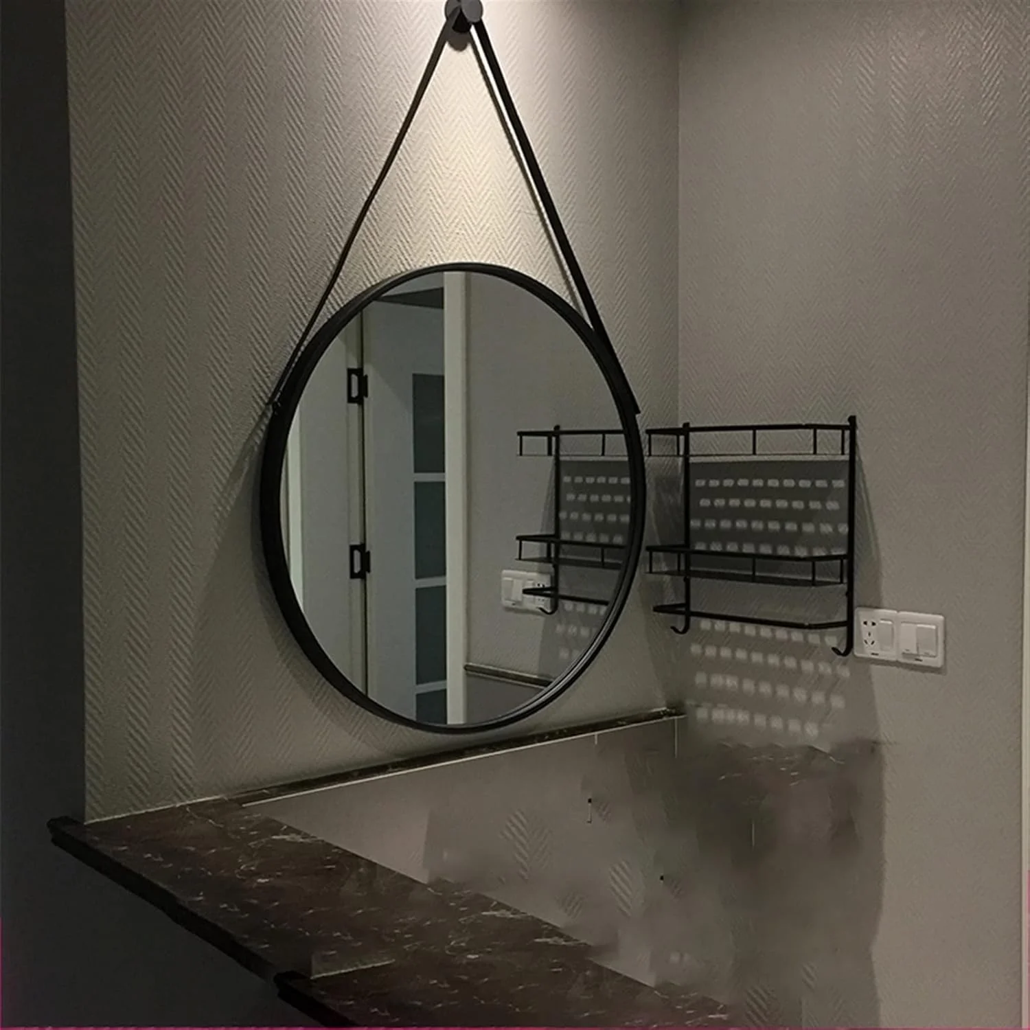 آینه حمام LOYOUYEO، آینه آرایش، آینه گرد دیواری مناسب دوش، آینه دیواری ضد بخار، دکور حمام آینه حمام LOYOUYEO، آینه آرایش، آینه گرد دیواری مناسب دوش، آینه دیواری ضد بخار، دکور حمام