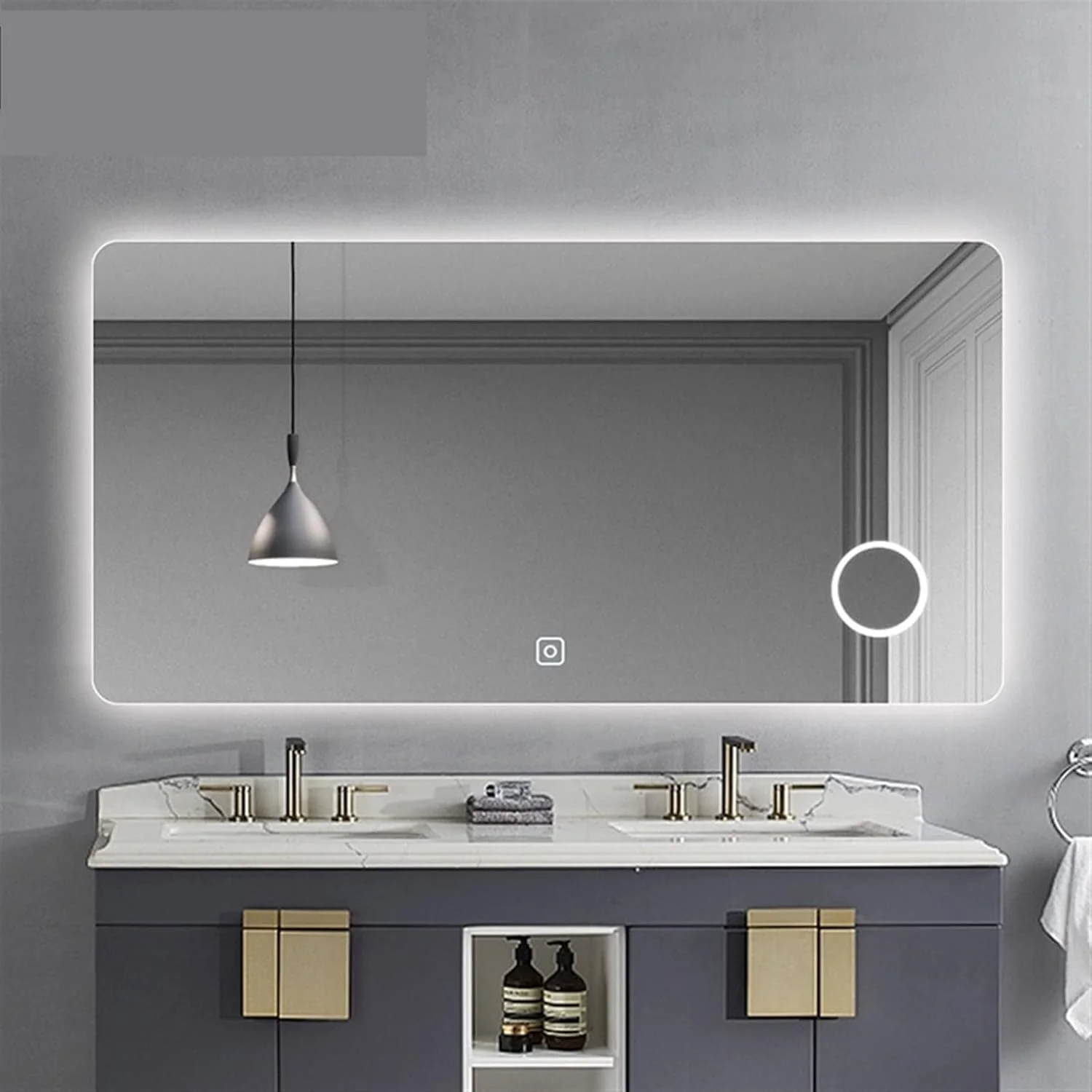 آینه حمام LOYOUYEO بدون قاب، آینه روشویی حمام با نور پس زمینه هوشمند LED سفارشی آینه حمام LOYOUYEO بدون قاب، آینه روشویی حمام با نور پس زمینه هوشمند LED سفارشی