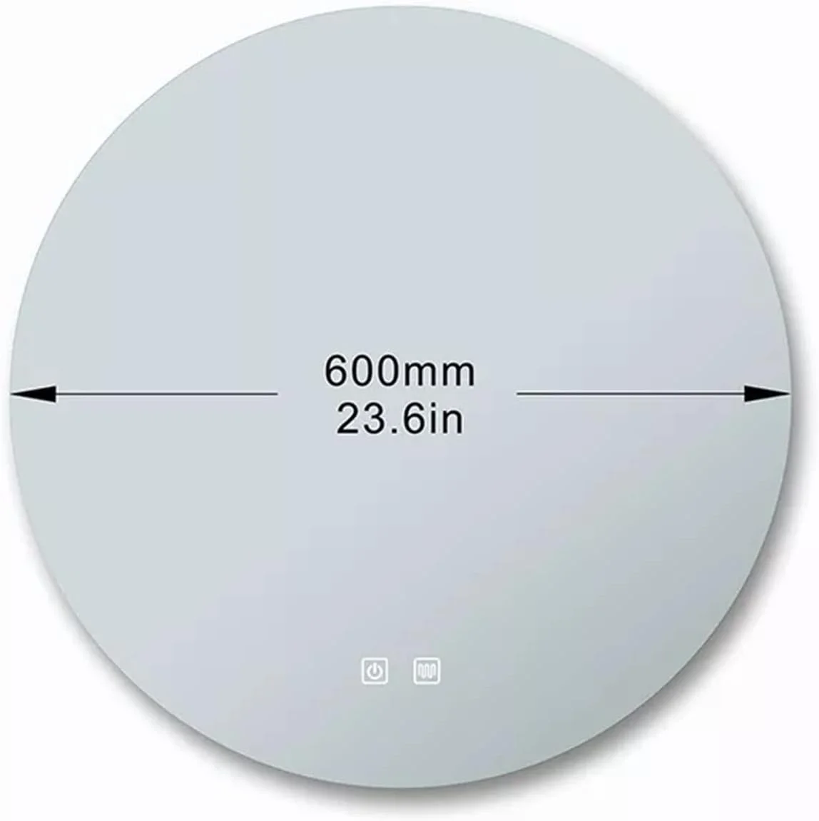 آینه حمام LOYOUYEO، آینه هوشمند آرایشی با نور پس زمینه، ضد بخار، گرد، مناسب برای میز آرایش