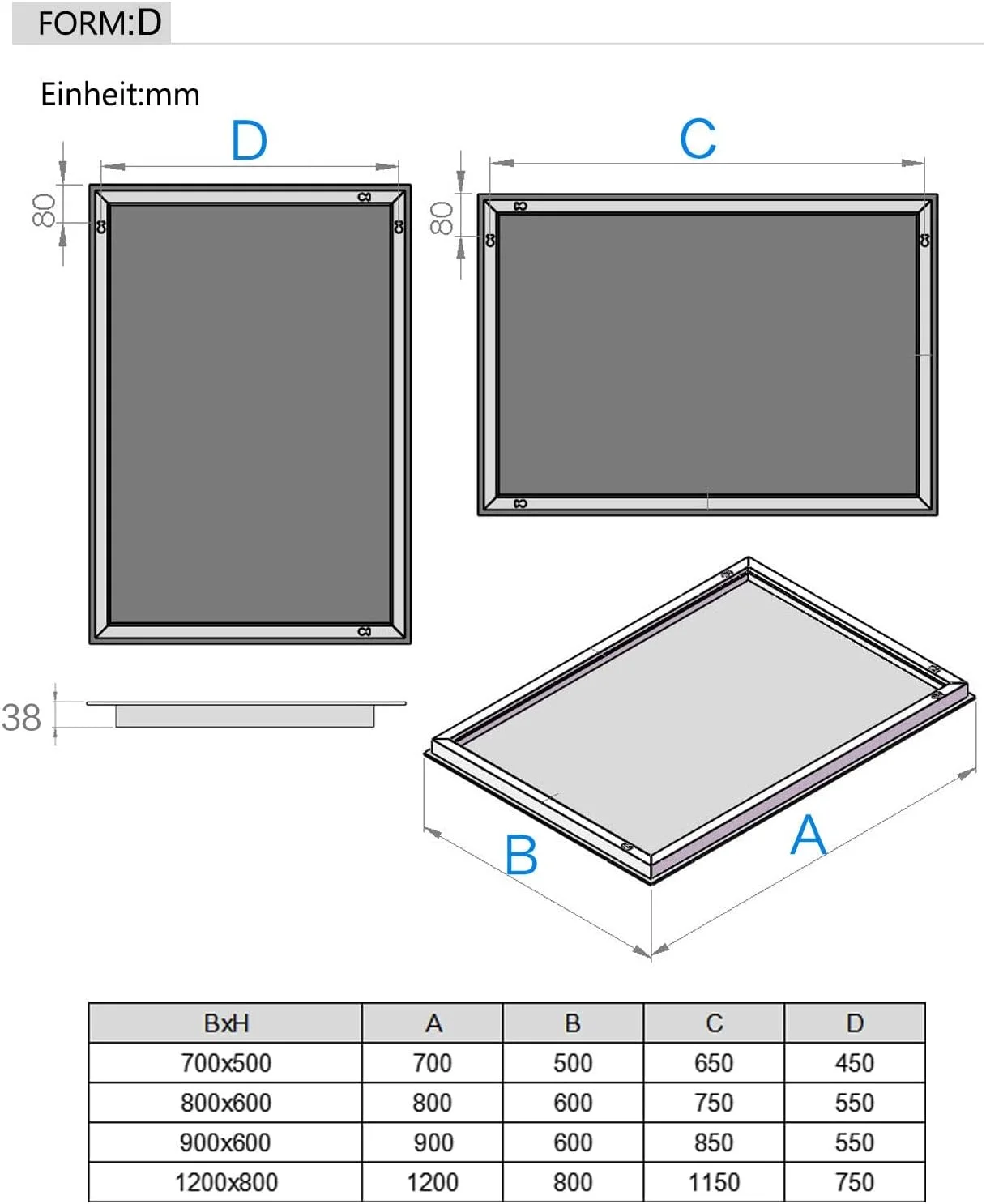 آینه حمام ال ای دی مدل LISA، ابعاد 70 در 50 سانتی متر، آینه دیواری بزرگ تزئینی 800 در 600 میلی متر، با قابلیت تنظیم نور با لمس، نور سفید گرم/سفید سرد، ضد بخار، دارای دوشاخه آینه حمام ال ای دی مدل LISA، ابعاد 70 در 50 سانتی متر، آینه دیواری بزرگ تزئینی 800 در 600 میلی متر، با قابلیت تنظیم نور با لمس، نور سفید گرم/سفید سرد، ضد بخار، دارای دوشاخه