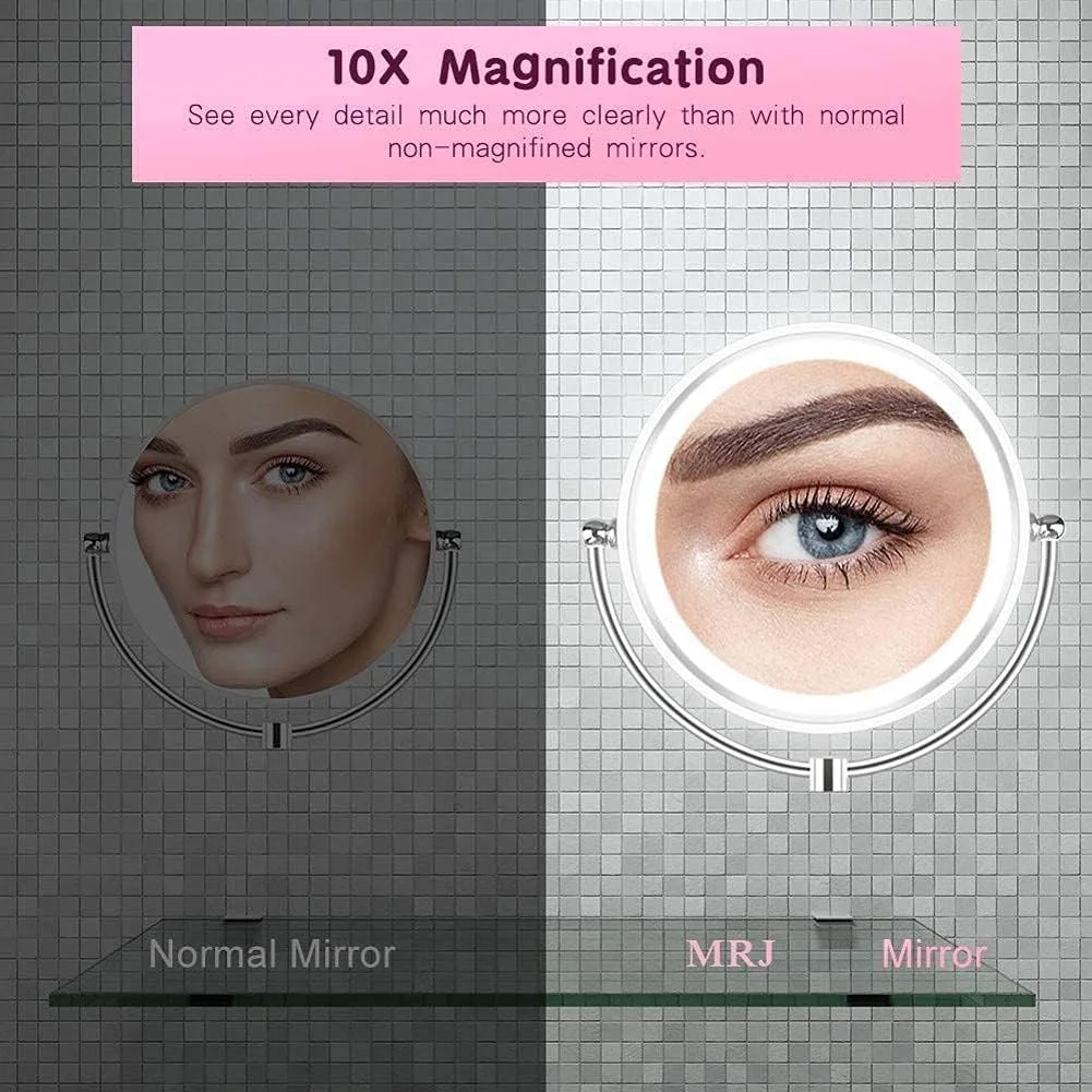 آینه آرایشی چراغ دار 5x دیواری، آینه اصلاح با بزرگنمایی و نور قابل تنظیم، آینه حمام با چراغ و بزرگنمایی، صفحه لمسی آینه آرایشی چراغ دار 5x دیواری، آینه اصلاح با بزرگنمایی و نور قابل تنظیم، آینه حمام با چراغ و بزرگنمایی، صفحه لمسی