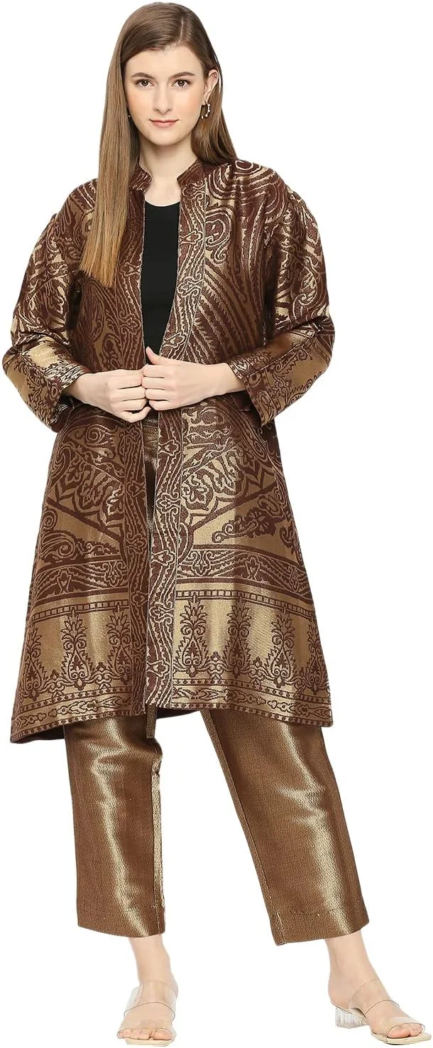 کت بلند زنانه پارچه ای طرح دار CLOTH HAUS INDIA با طراحی منحصر به فرد و شیک