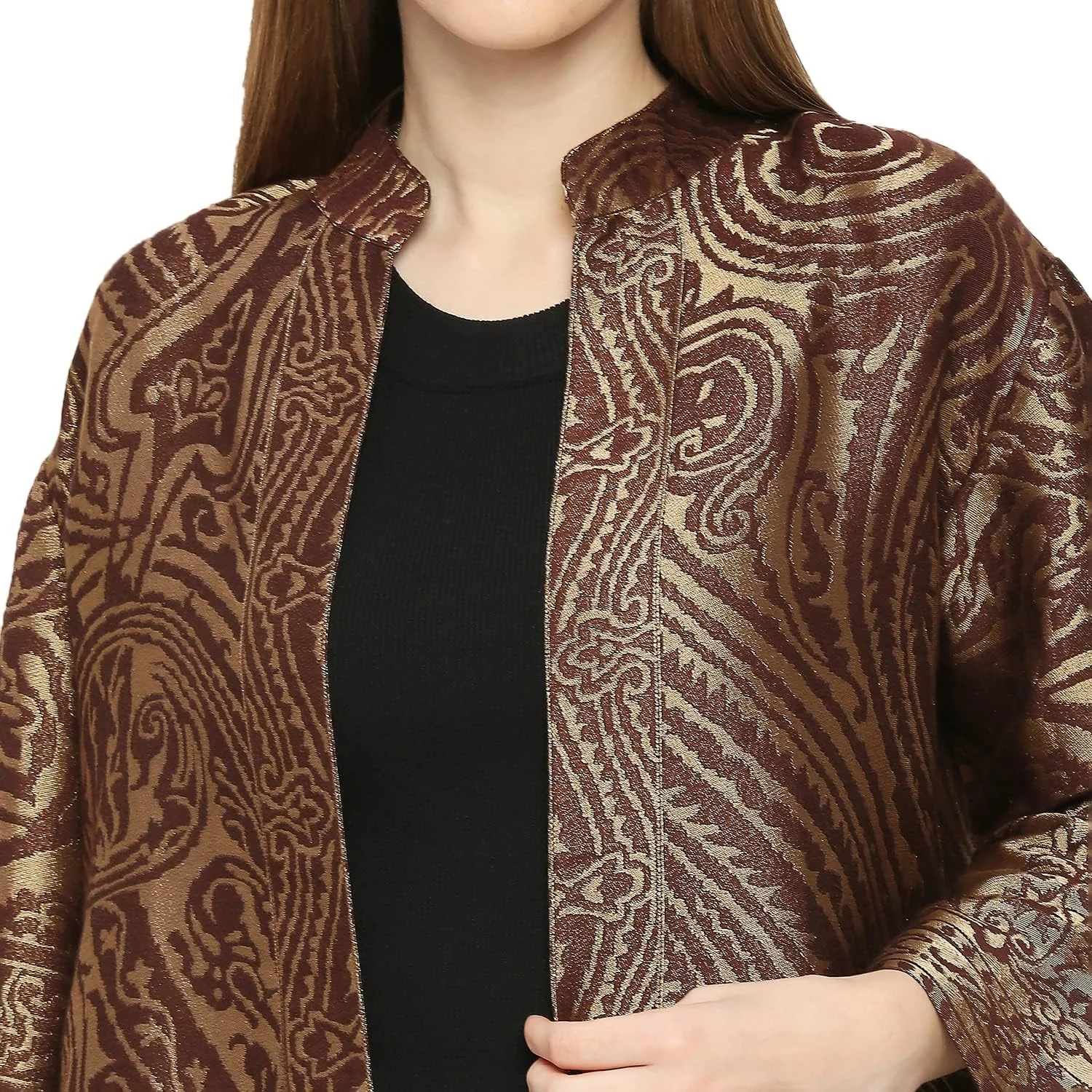 کت بلند زنانه پارچه ای طرح دار CLOTH HAUS INDIA با طراحی منحصر به فرد و شیک کت بلند زنانه پارچه ای طرح دار CLOTH HAUS INDIA با طراحی منحصر به فرد و شیک