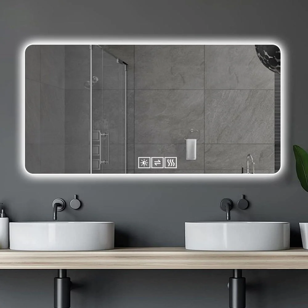 KEIKI 28" x 60" LED Bathroom Mirror, Anti-Fog Vanity Mirror, Wall Mounted Lighted Bathroom Mirror, 3 Colors, Corrosion-Resistant, Shatter-Proof