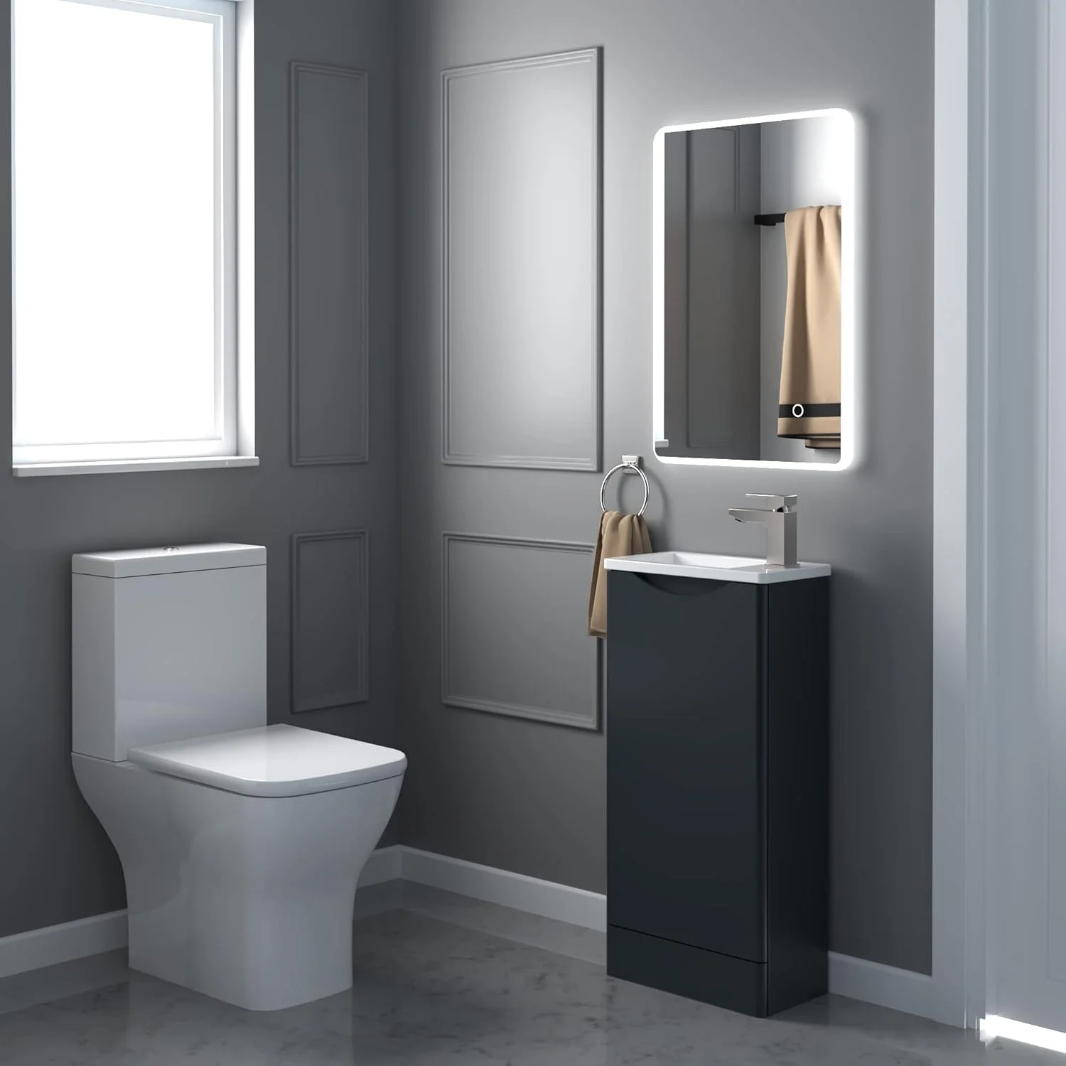 Keenware KBM-352 LED Bathroom Mirror With Demister: 800x600mm