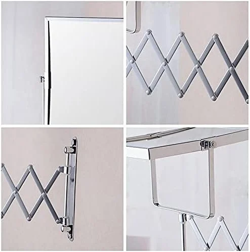 آینه دیواری دو طرفه چرخان JAHLGT با بزرگنمایی 3 برابری، بازوی 30 اینچی و قابلیت تنظیم برای حمام