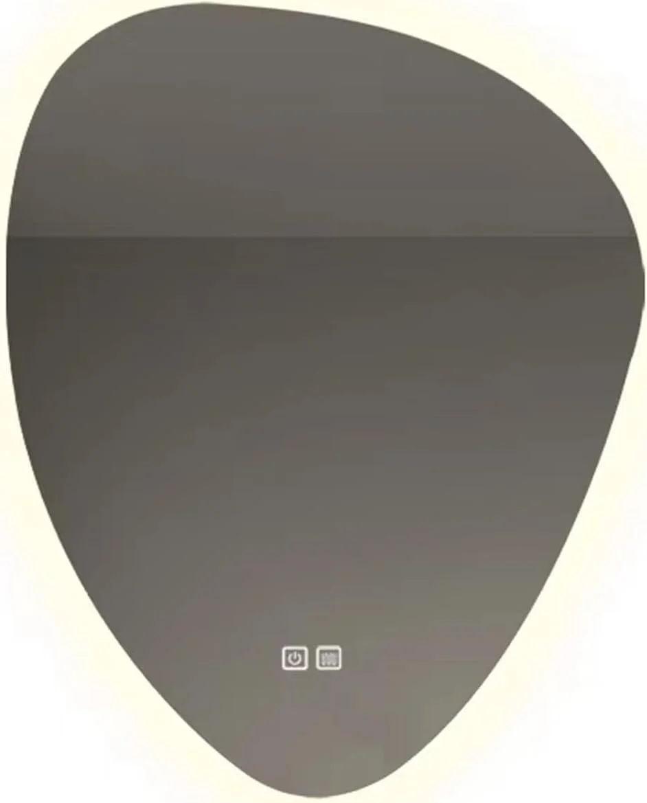 آینه حمام نامنظم با چراغ های LED، آینه دیواری با کلید لمسی و پد ضد بخار، آینه تزئینی قطره ای شکل، نورپردازی کم نور شونده 3 رنگ (رنگ: B، اندازه: 80*130 سانتی متر) آینه حمام نامنظم با چراغ های LED، آینه دیواری با کلید لمسی و پد ضد بخار، آینه تزئینی قطره ای شکل، نورپردازی کم نور شونده 3 رنگ (رنگ: B، اندازه: 80*130 سانتی متر)