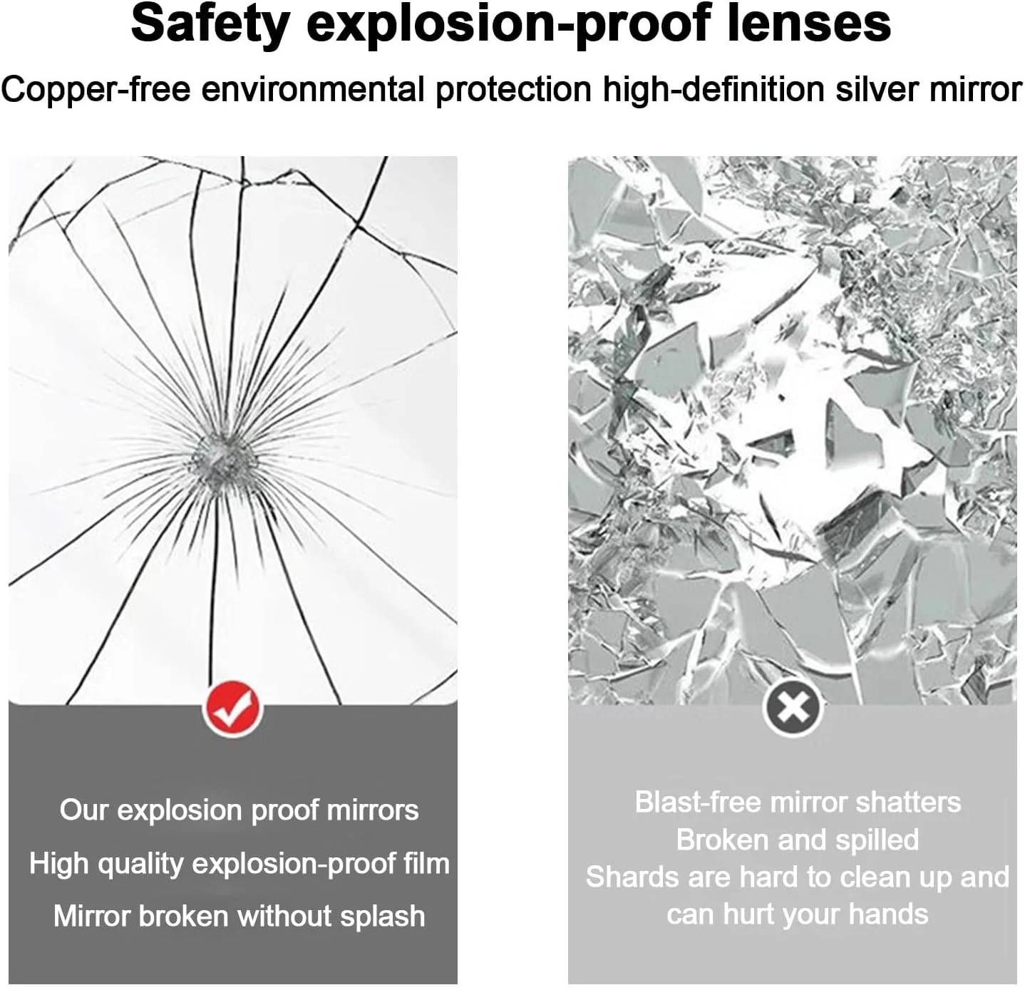 آینه حمام LED نامنظم، آینه دیواری ضد بخار حمام، نور قابل تنظیم، آینه هوشمند حمام با کلید لمسی، ایمن و ضد انفجار، مناسب برای حمام، دکوراسیون منزل (سه رنگ)