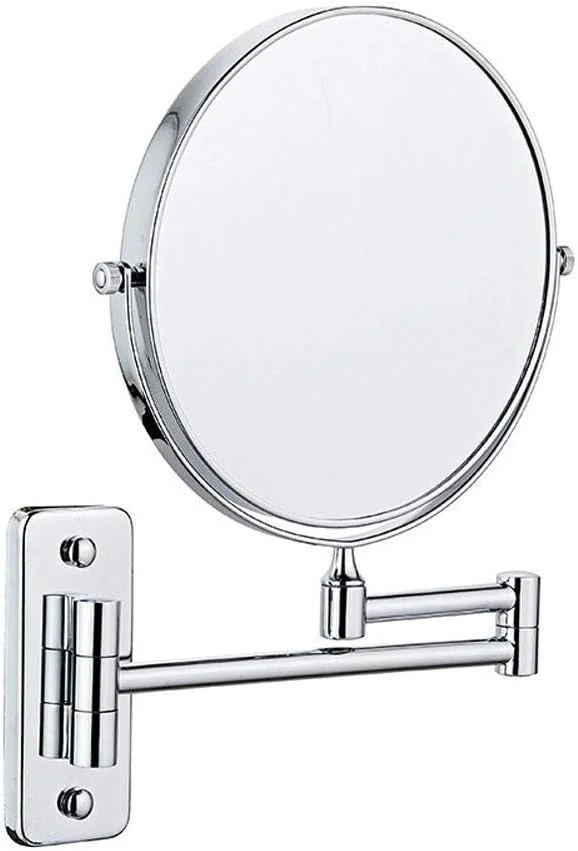 آینه آرایشی دو طرفه دیواری INWWUH با بزرگنمایی 3 برابر، آینه 8 اینچی چرخشی 360 درجه مناسب آرایش، حمام، اسپا و هتل آینه آرایشی دو طرفه دیواری INWWUH با بزرگنمایی 3 برابر، آینه 8 اینچی چرخشی 360 درجه مناسب آرایش، حمام، اسپا و هتل