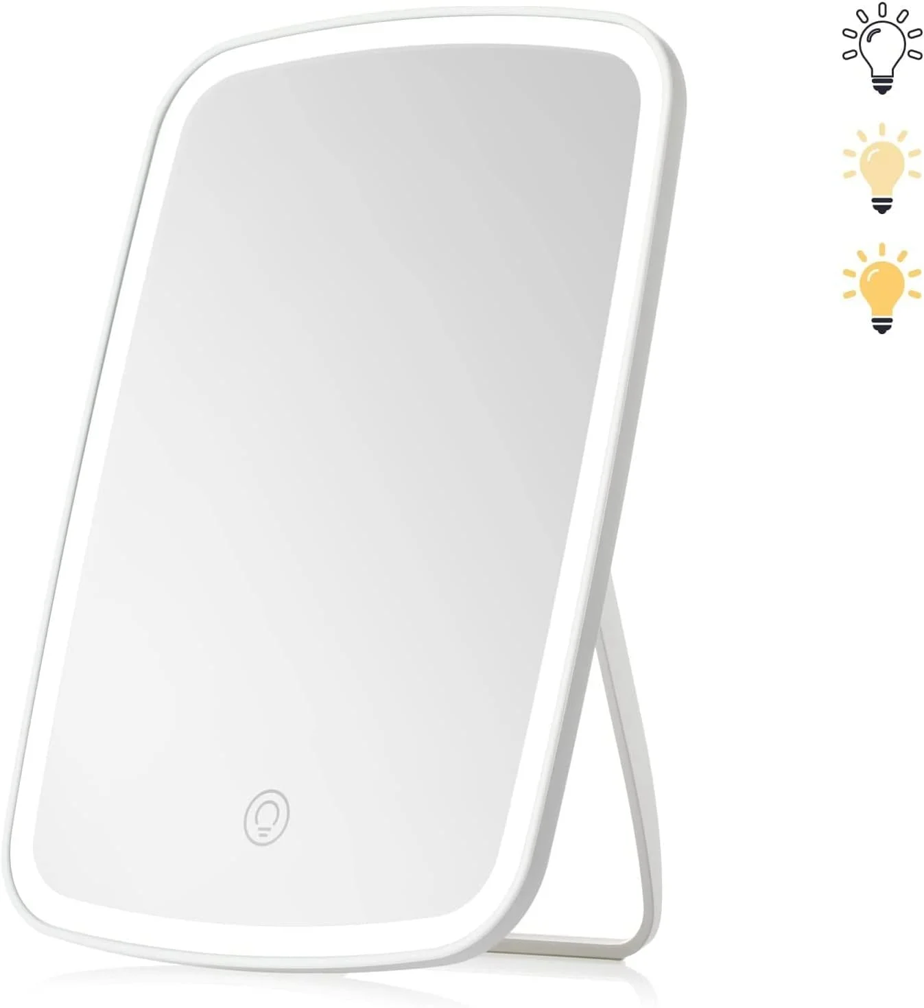 آینه آرایشی LED اینفلاکس با روشنایی قابل تنظیم و 3 حالت رنگی - آینه شارژی با چراغ برای آرایش بی نقص، ایده آل برای خانه، حمام، مسافرت و نیازهای زیبایی قابل حمل آینه آرایشی LED اینفلاکس با روشنایی قابل تنظیم و 3 حالت رنگی - آینه شارژی با چراغ برای آرایش بی نقص، ایده آل برای خانه، حمام، مسافرت و نیازهای زیبایی قابل حمل