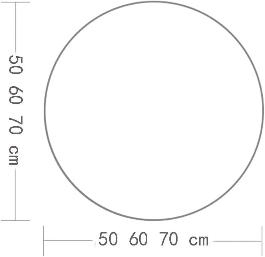 آینه حمام با نور LED، آینه آرایشی گرد بدون قاب دیواری، آینه تزئینی با نور پس زمینه لمسی هوشمند، آینه نقره ای 5 میلی متری / B / 50 سانتی متر / 19.7 اینچ