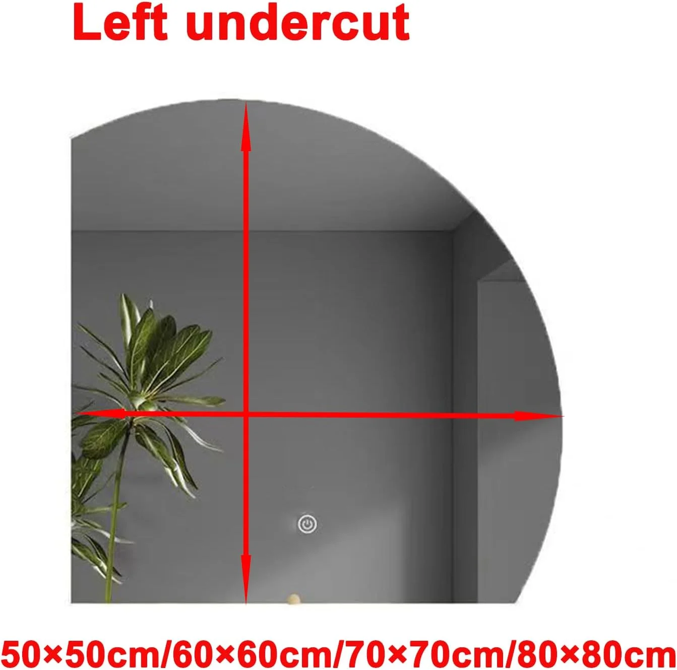 آینه نیم دایره ای LED دار مناسب آرایش و سرویس بهداشتی، آینه دیواری هوشمند LED HD، تک لمسی+نور سه رنگ+تنظیم نور پیوسته+ضد انفجار (سایز: 70 سانتی متر، رنگ: برش زیر چپ) (چپ Undercut) آینه نیم دایره ای LED دار مناسب آرایش و سرویس بهداشتی، آینه دیواری هوشمند LED HD، تک لمسی+نور سه رنگ+تنظیم نور پیوسته+ضد انفجار (سایز: 70 سانتی متر، رنگ: برش زیر چپ) (چپ Undercut)