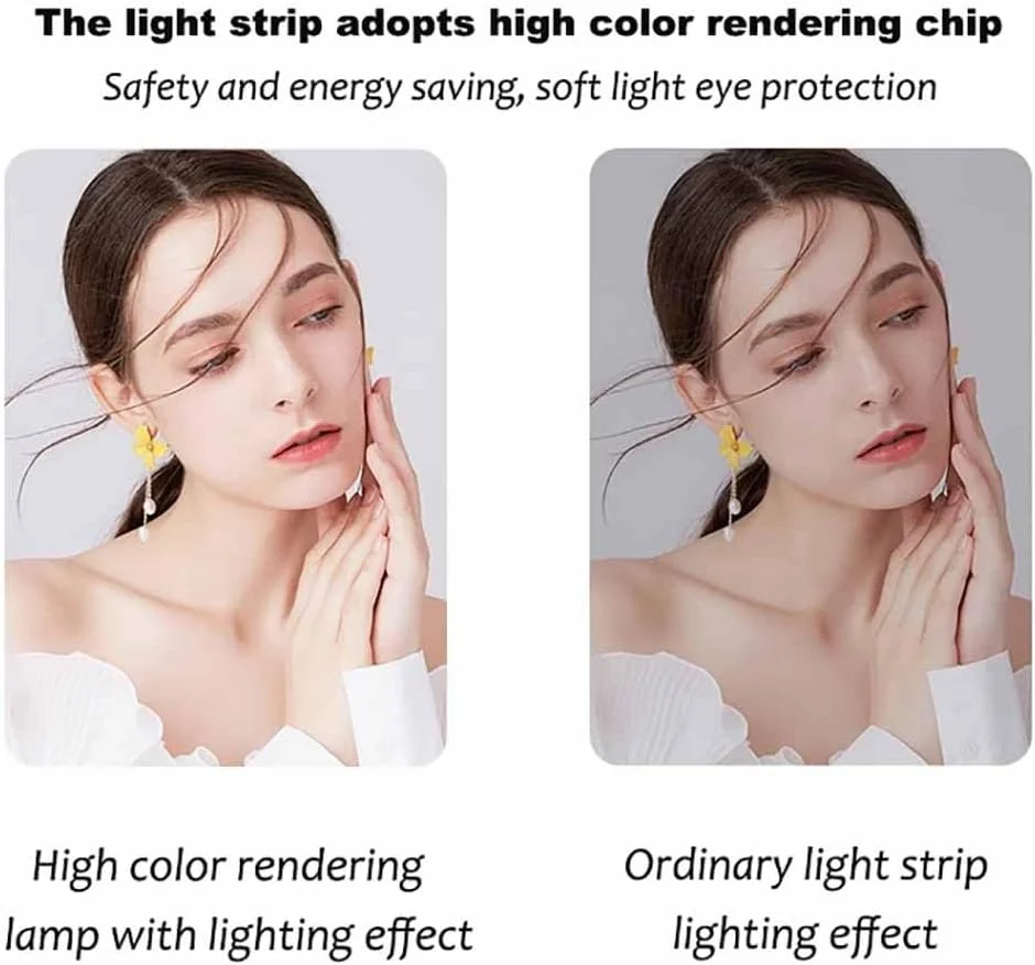 آینه آرایش LED با نور پس زمینه برای نصب روی دیوار، آینه حمام هوشمند نیم دایره، آینه دکوراسیون تمام قد، 3 رنگ، ضد بخار (برش چپ 77 * 110 سانتی متر)