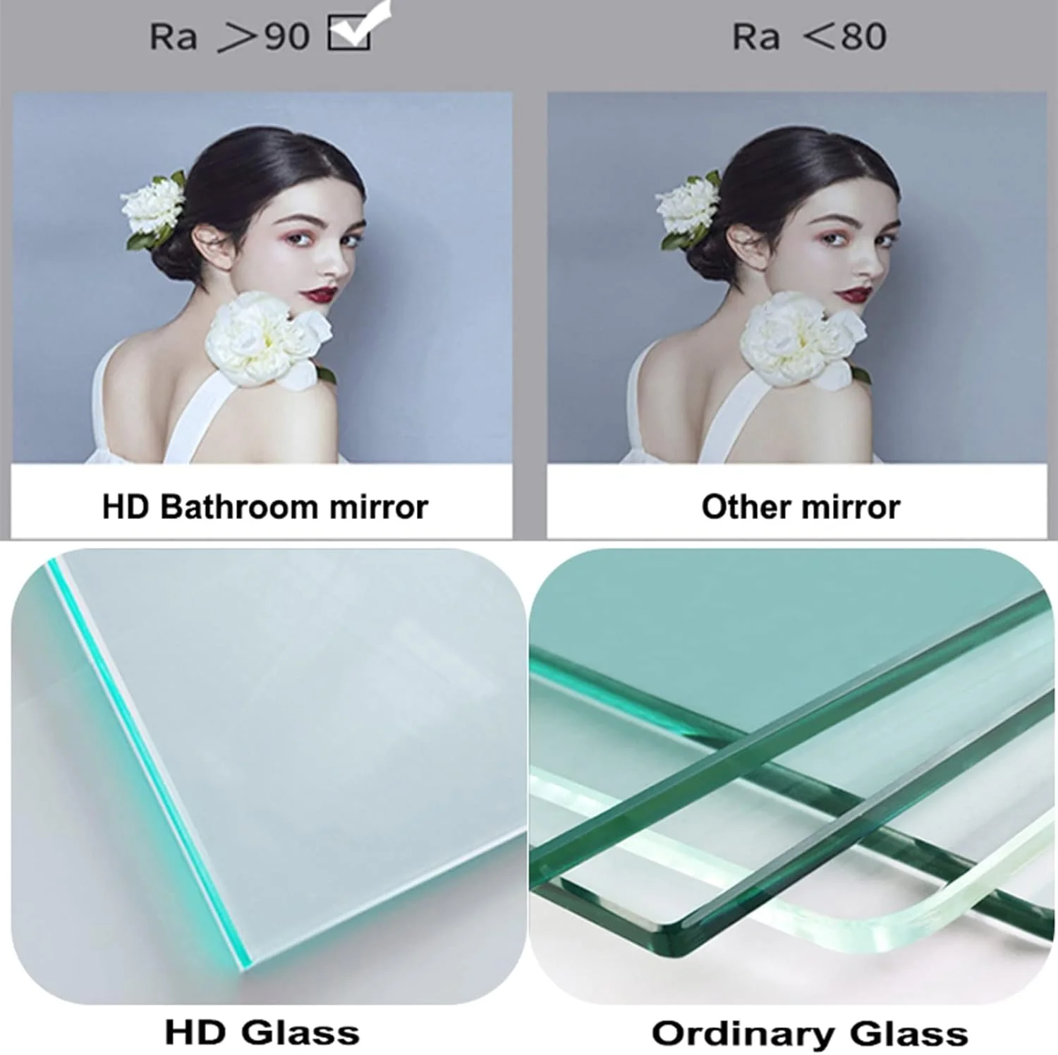 آینه حمام LED بدون قاب با نور پس زمینه، آینه گرد دیواری با نور LED قابل تنظیم، آینه روشویی با کنترل لمسی حسگر، آینه نقره ای HD 5 میلی متری (رنگ: نور سفید، اندازه: 80 سانتی متر) آینه حمام LED بدون قاب با نور پس زمینه، آینه گرد دیواری با نور LED قابل تنظیم، آینه روشویی با کنترل لمسی حسگر، آینه نقره ای HD 5 میلی متری (رنگ: نور سفید، اندازه: 80 سانتی متر)