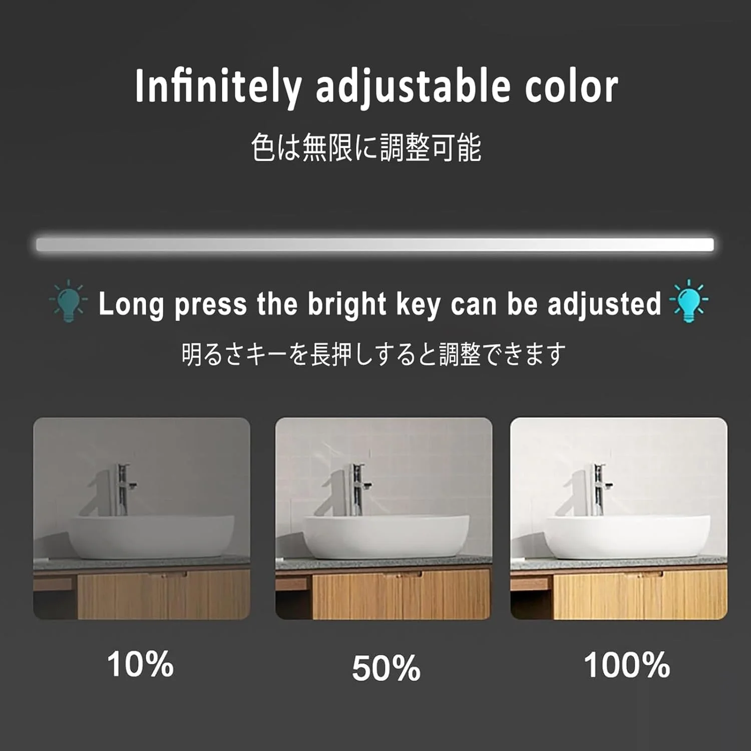 آینه حمام هوشمند LED با نور پس زمینه، آینه روشویی بدون قاب طرح گل، دارای سیستم ضد بخار، نمایشگر زمان و دما، آینه دیواری نامتقارن برای منزل