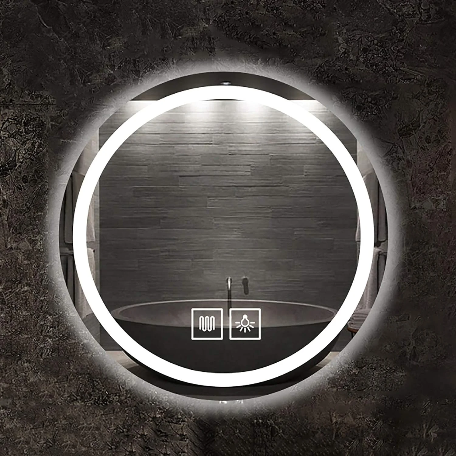 آینه حمام LED با نورپردازی، آینه های لمسی دیواری با قابلیت تنظیم نور برای آرایش و لوازم آرایشی، دارای استاندارد IP44