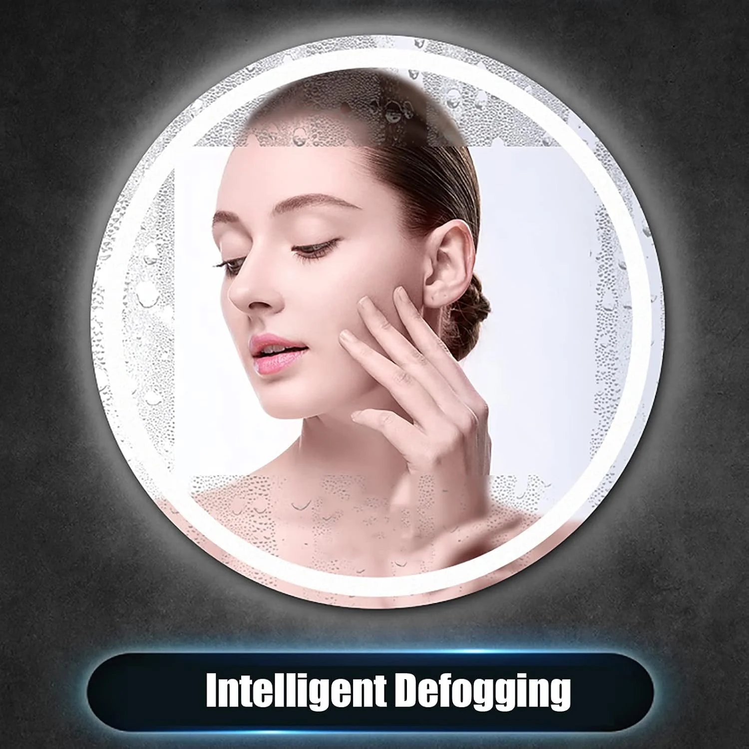 آینه حمام LED با نورپردازی، آینه های لمسی دیواری با قابلیت تنظیم نور برای آرایش و لوازم آرایشی، دارای استاندارد IP44