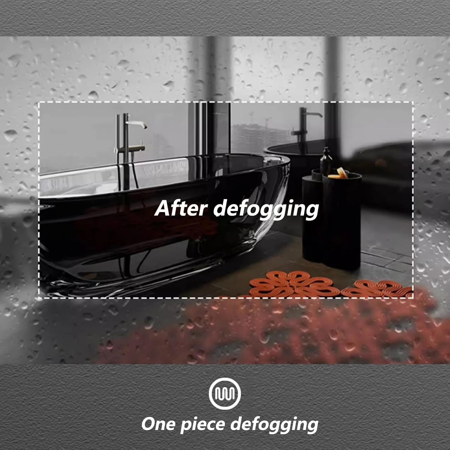 آینه حمام نورانی، آینه روشویی دیواری با نور LED و ضد بخار، 3 حالت نور، آینه دیواری تزئینی با کلید لمسی، عملکرد نور قابل تنظیم (رنگ: A، اندازه: 31.9*35.4 اینچ/8