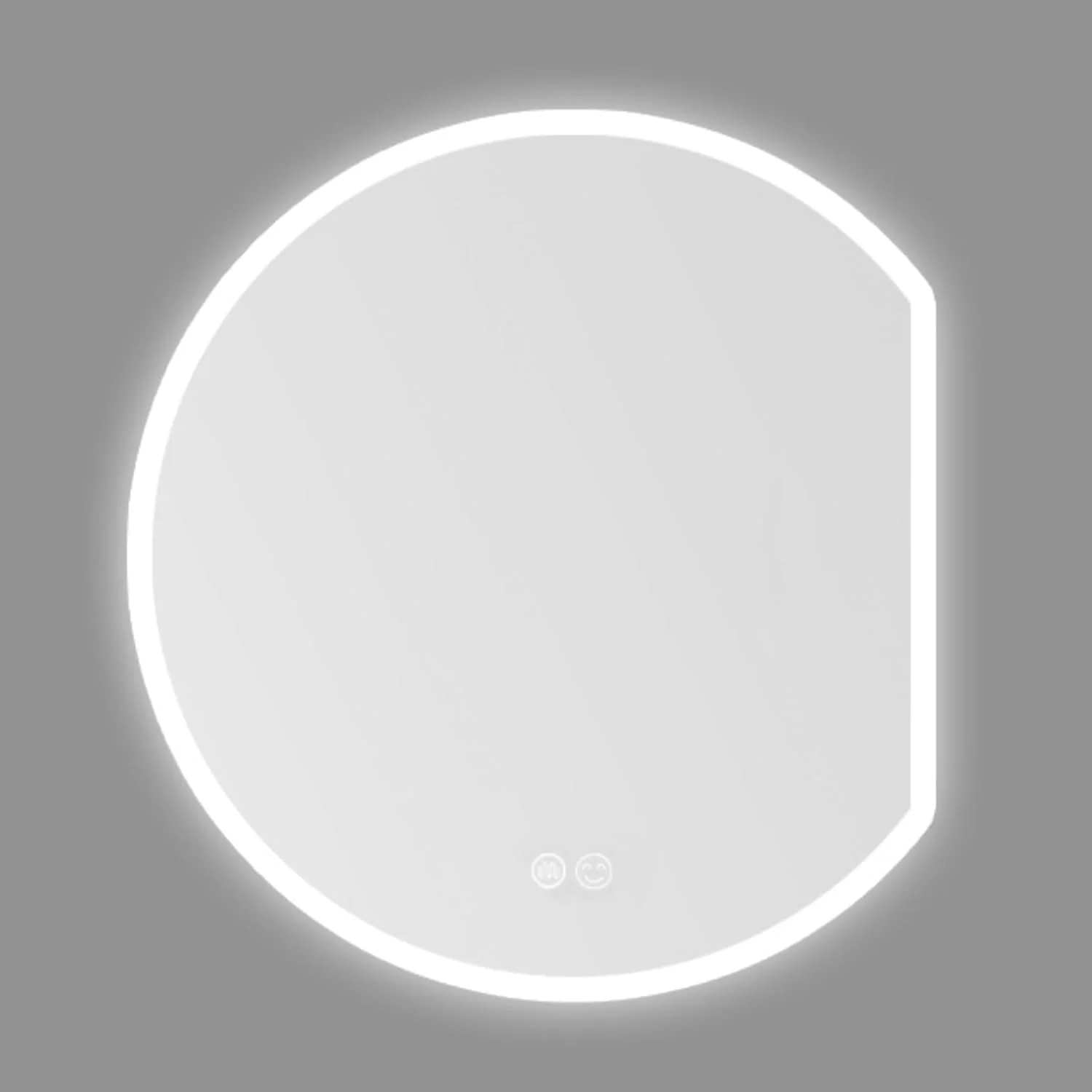 آینه حمام نورپردازی شده، آینه دیواری ضد بخار حمام با چراغ های LED، آینه آرایشی با کلید حسگر لمسی، نور LED سه رنگ قابل تنظیم (رنگ: چپ، اندازه: 59 * 70 سانتی متر / 23.2 * 27.6 اینچ)